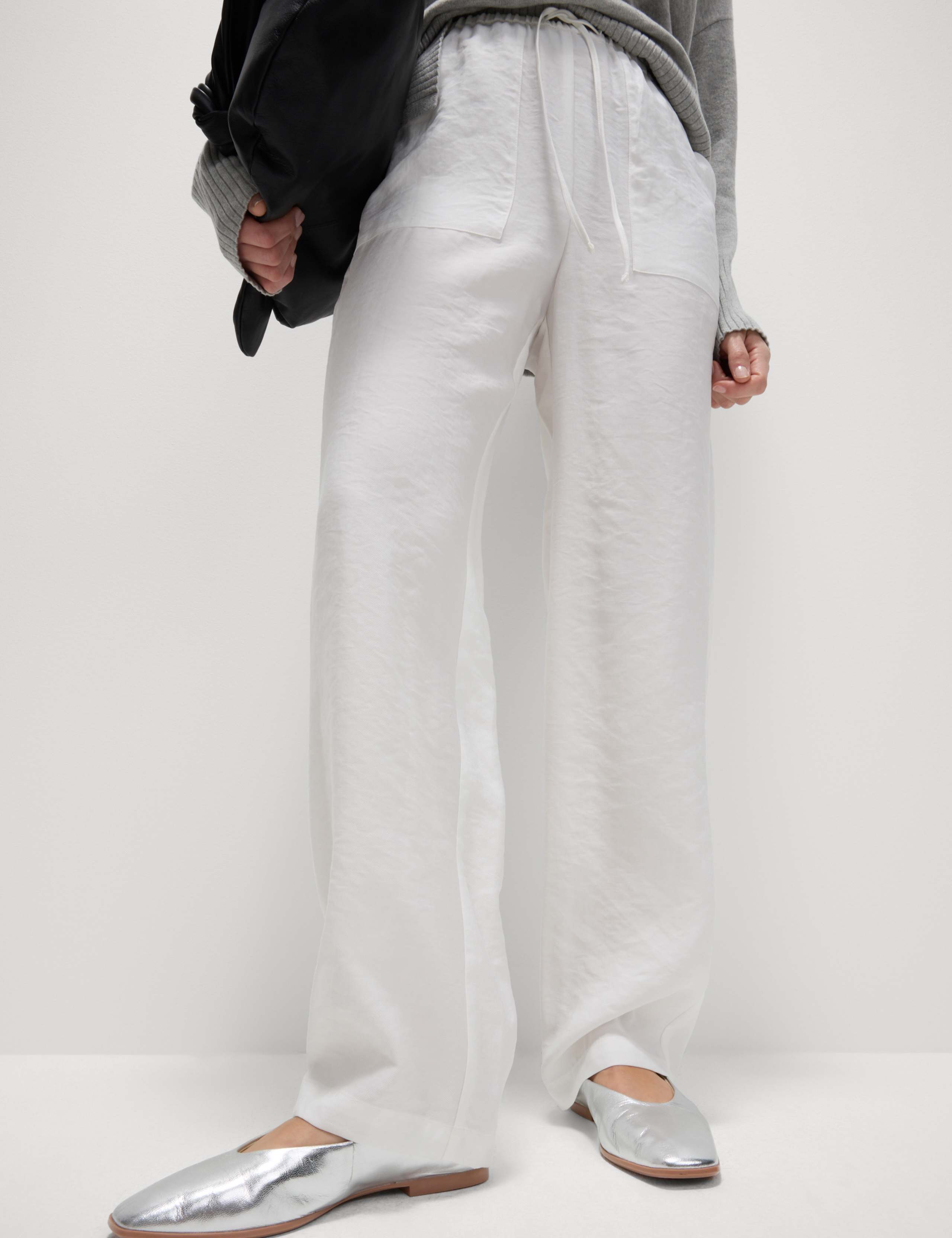 Lyocell Rich Straight Leg Trousers