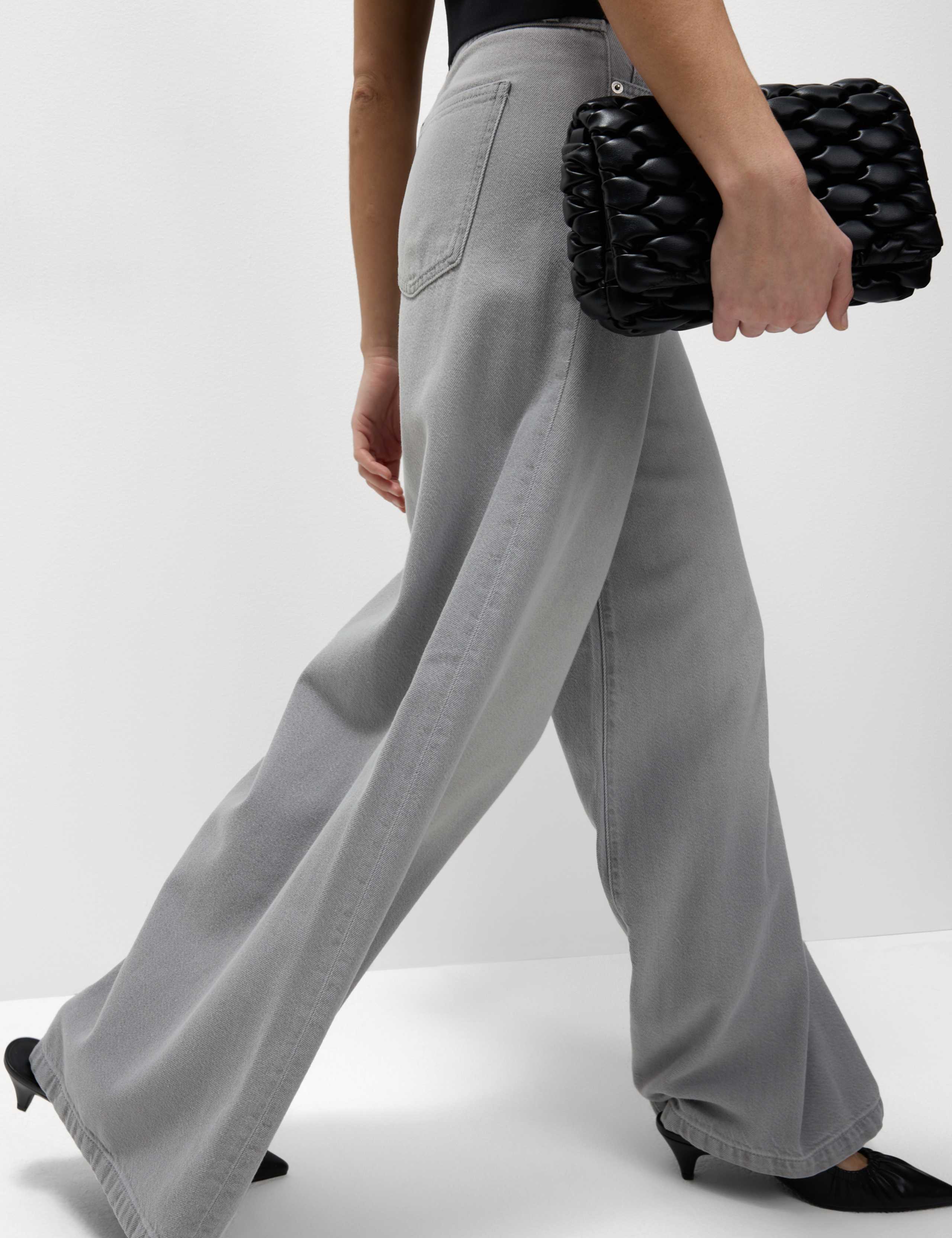 Lyocell™ Blend Wide Palazzo Leg Jeans