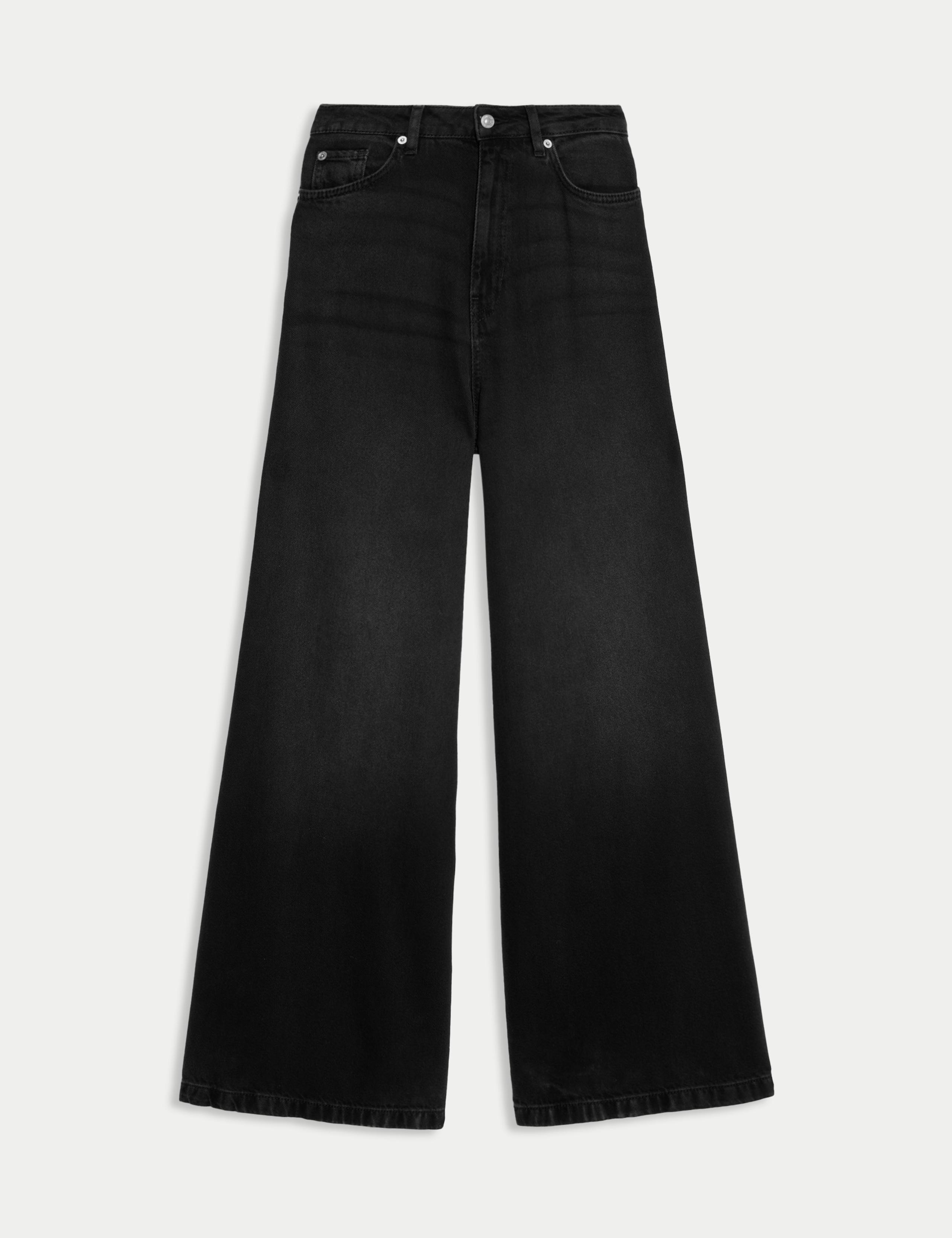Lyocell™ Blend Wide Palazzo Leg Jeans