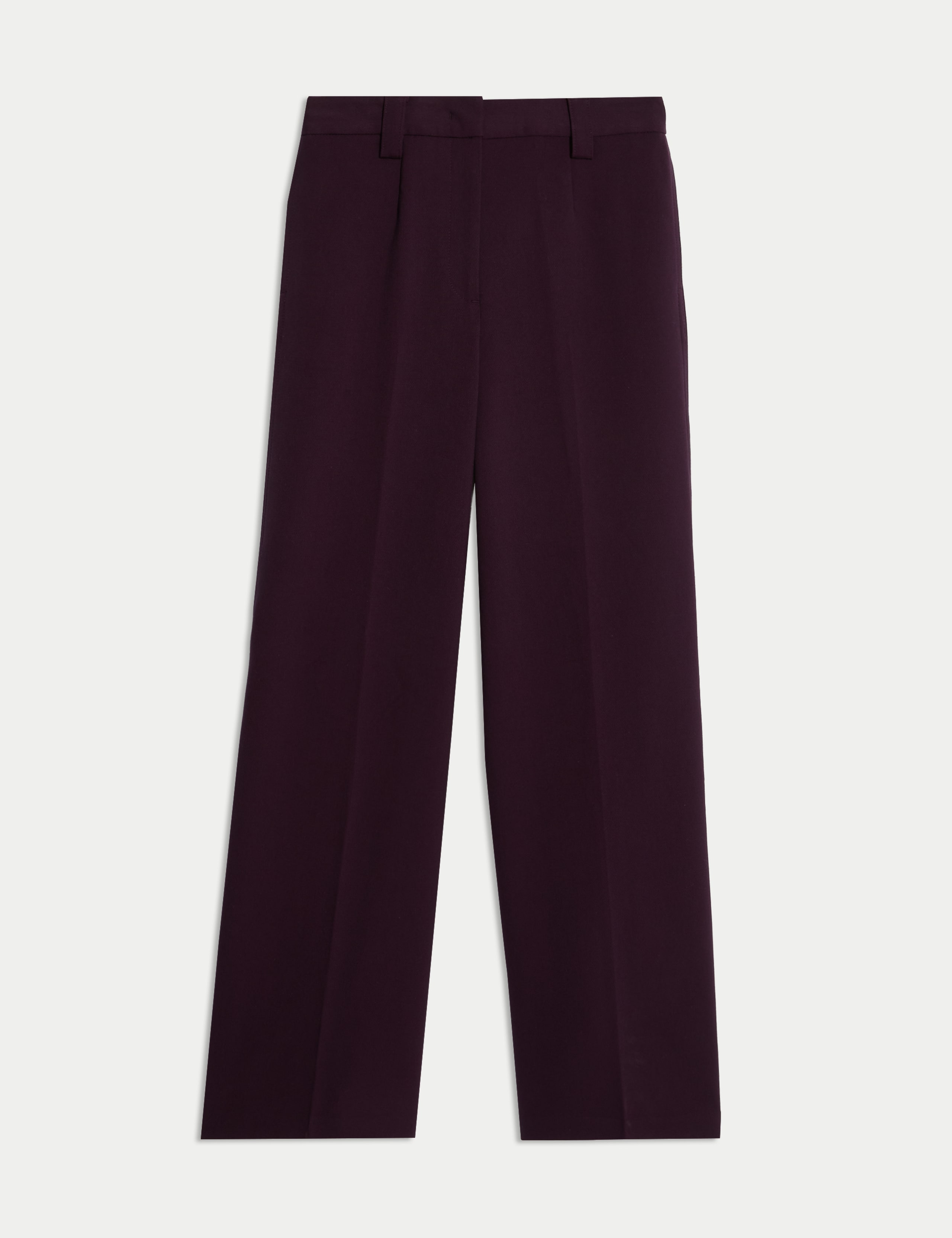 Crepe Tab Detail Wide Leg Trousers