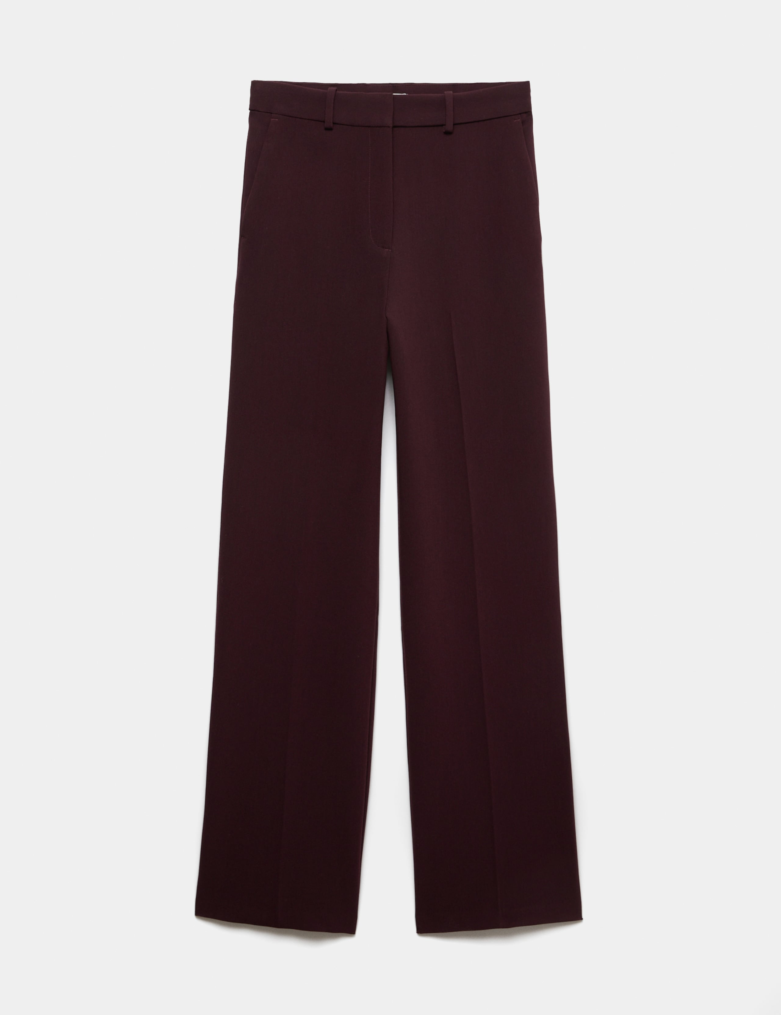 Woven Straight Leg Trousers with Stretch