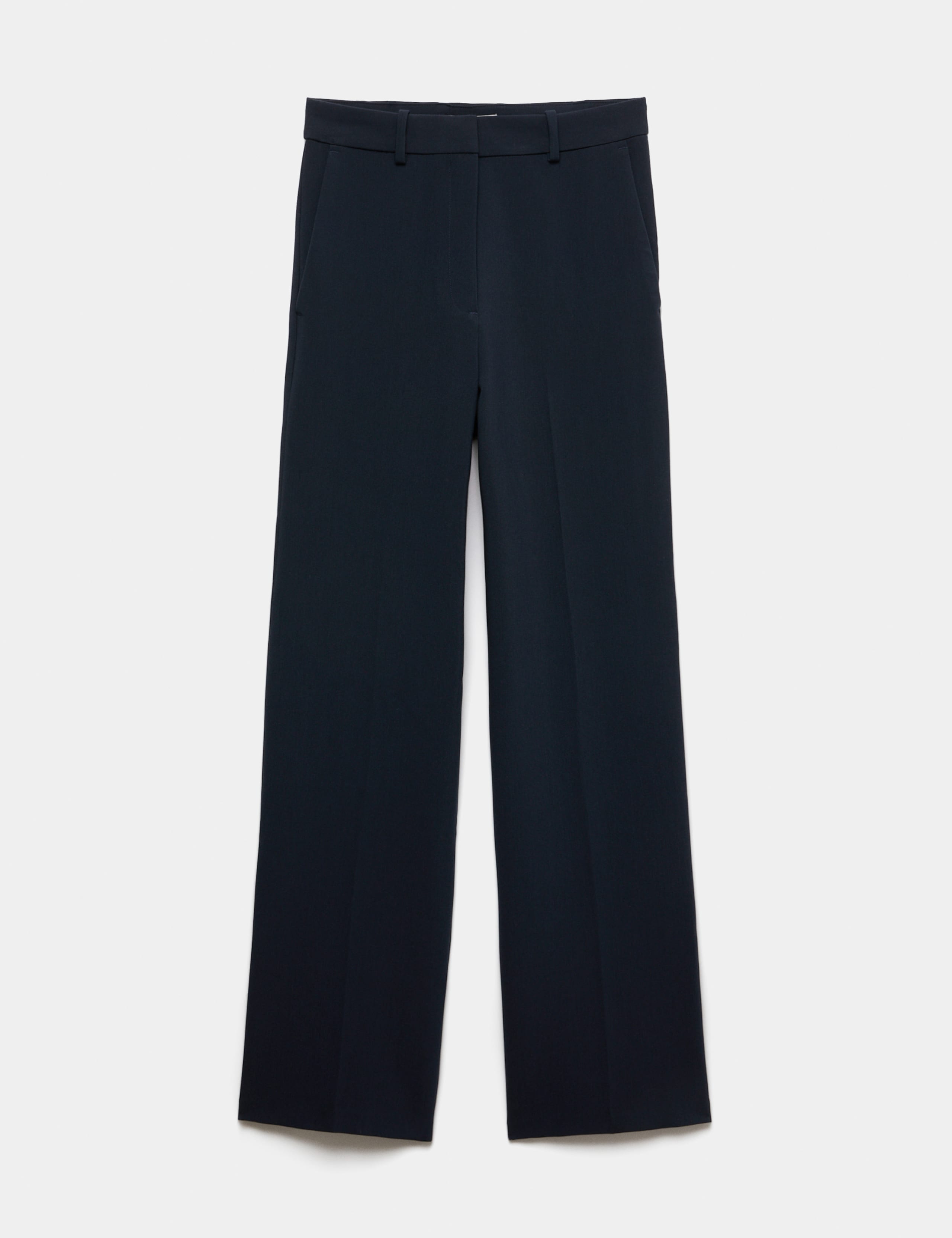 Woven Straight Leg Trousers with Stretch