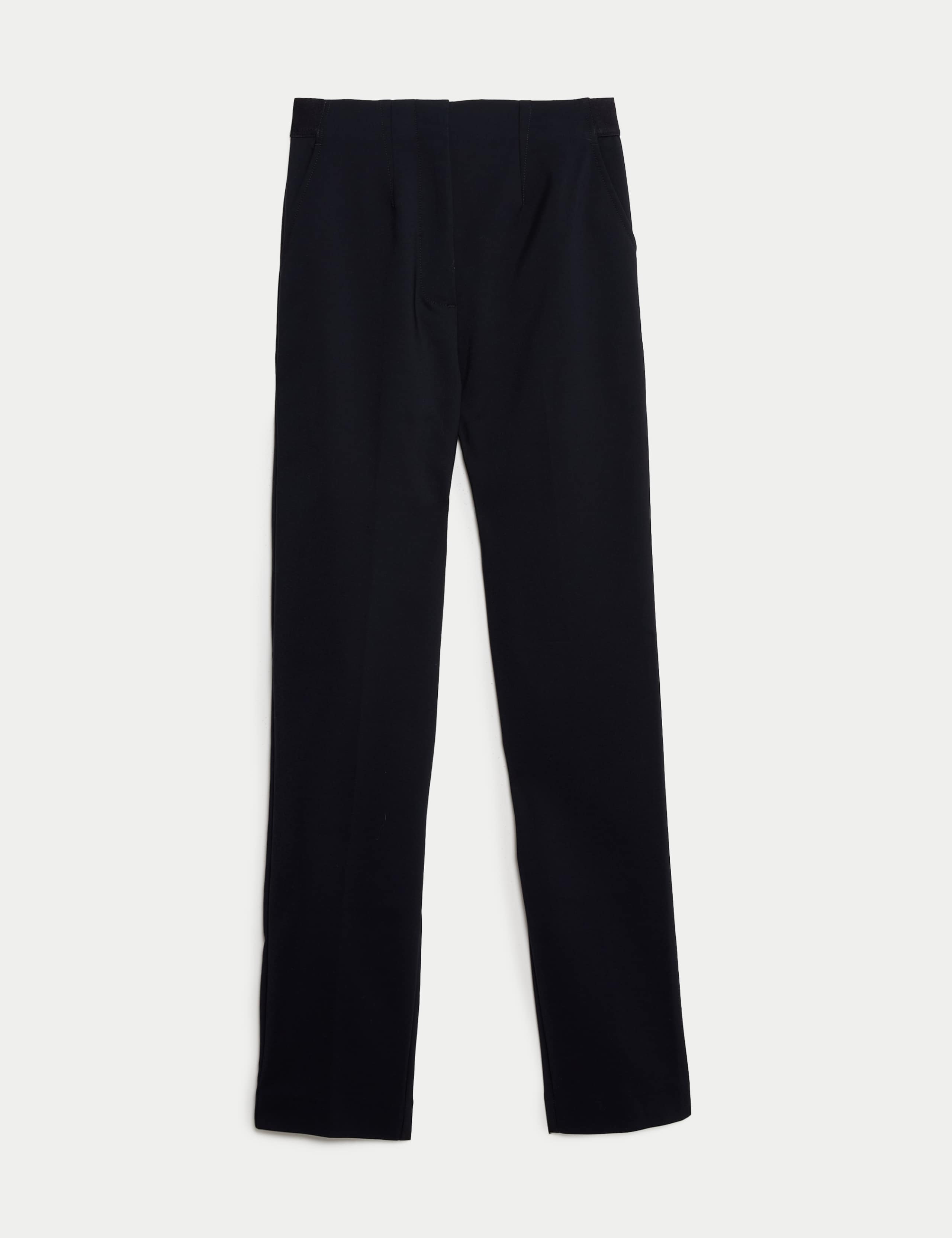 Cotton Blend Slim Fit Ankle Grazer Trousers