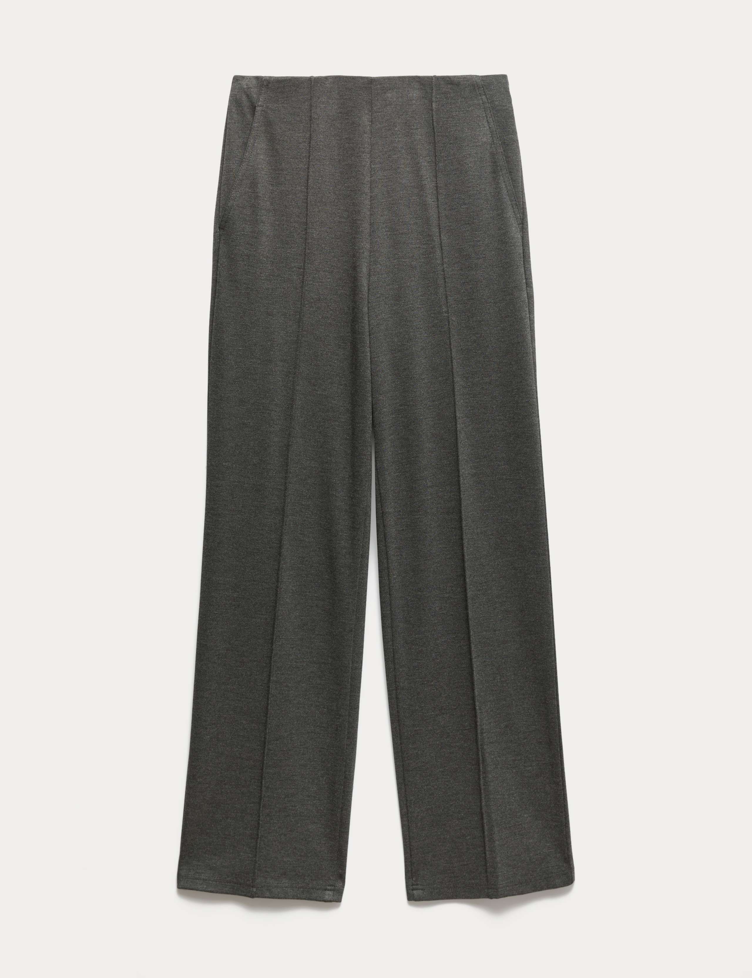 Jersey Twill Straight Leg Trousers