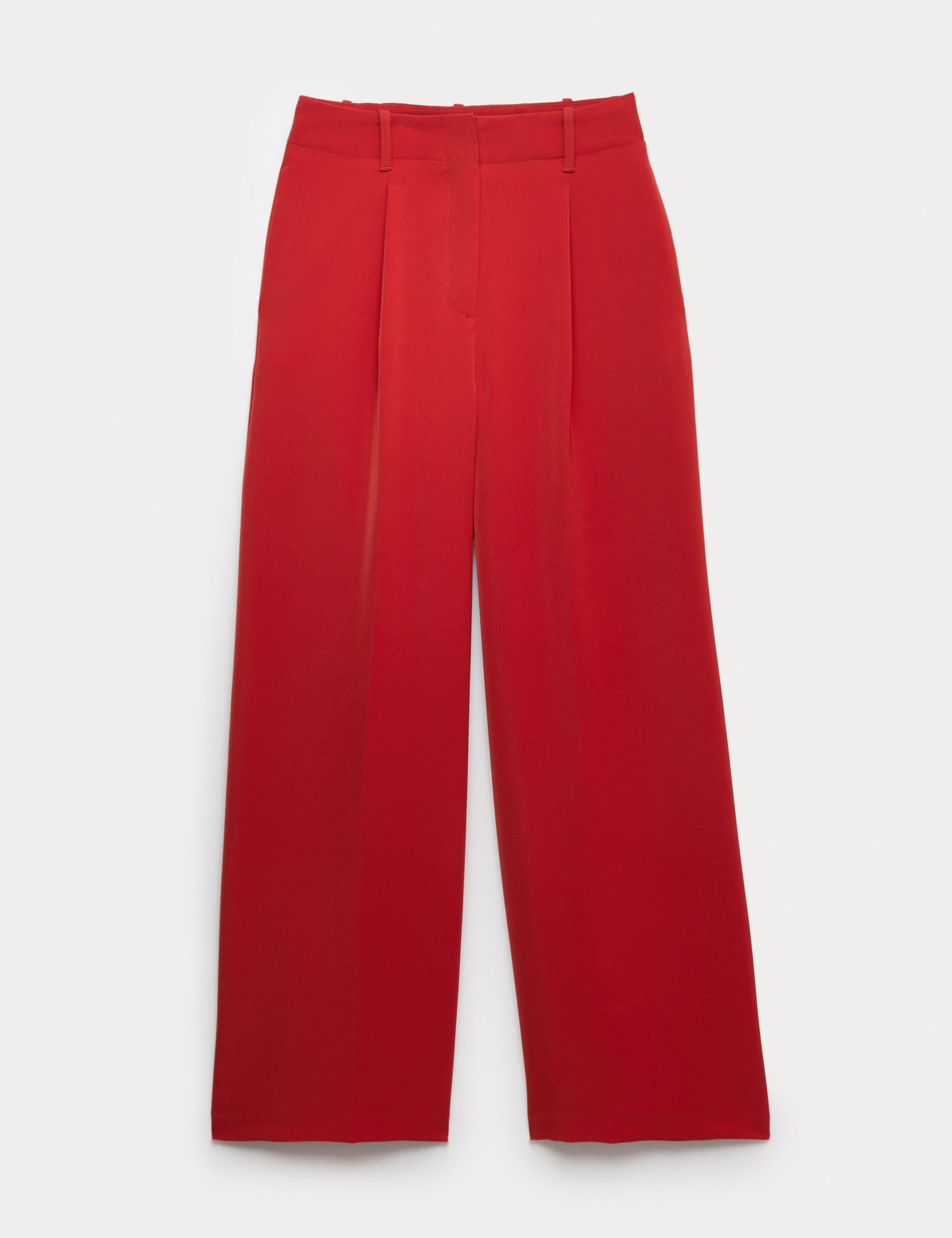 Single Pleat Wide Leg Trousers