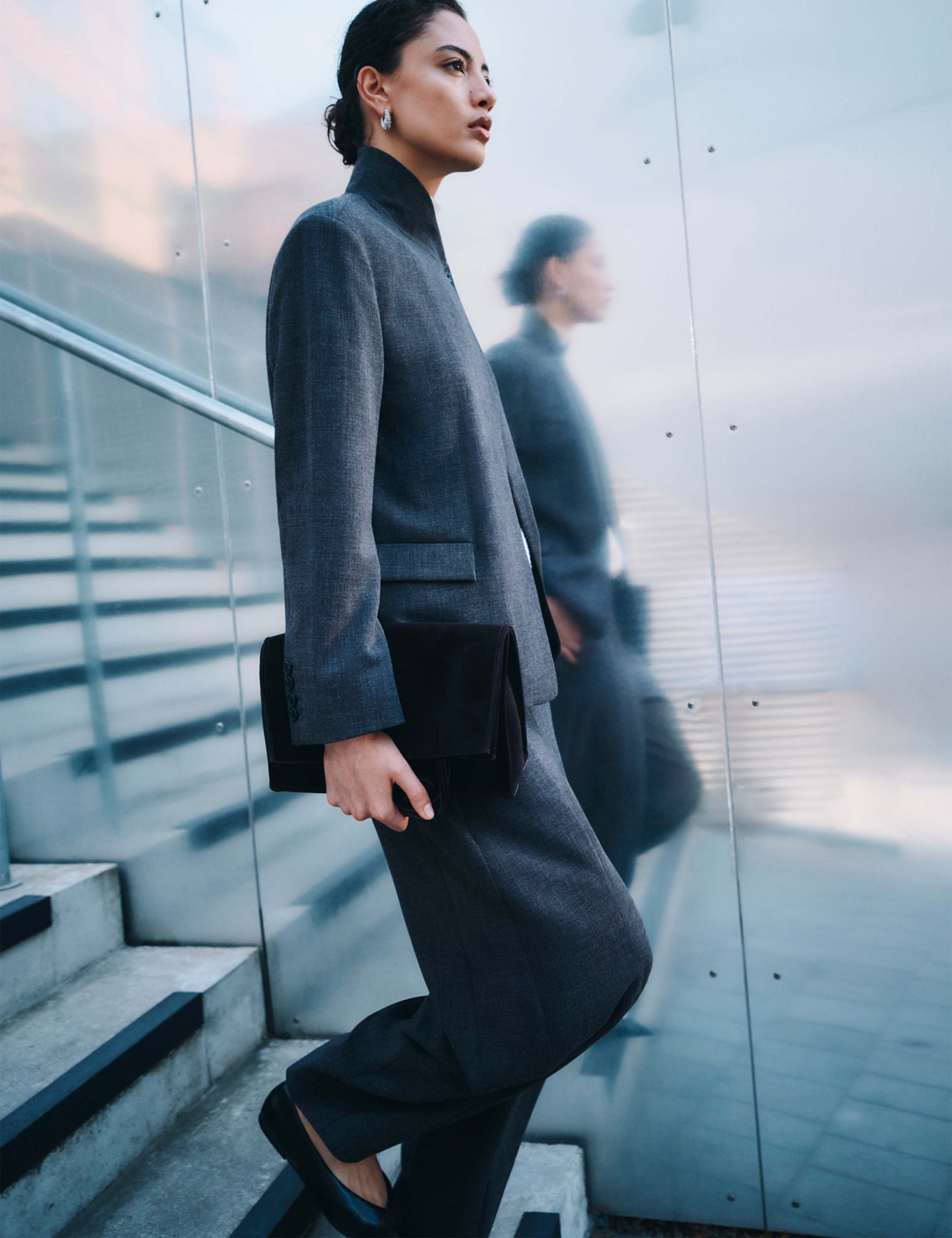 Tailored Barrel Leg Trousers