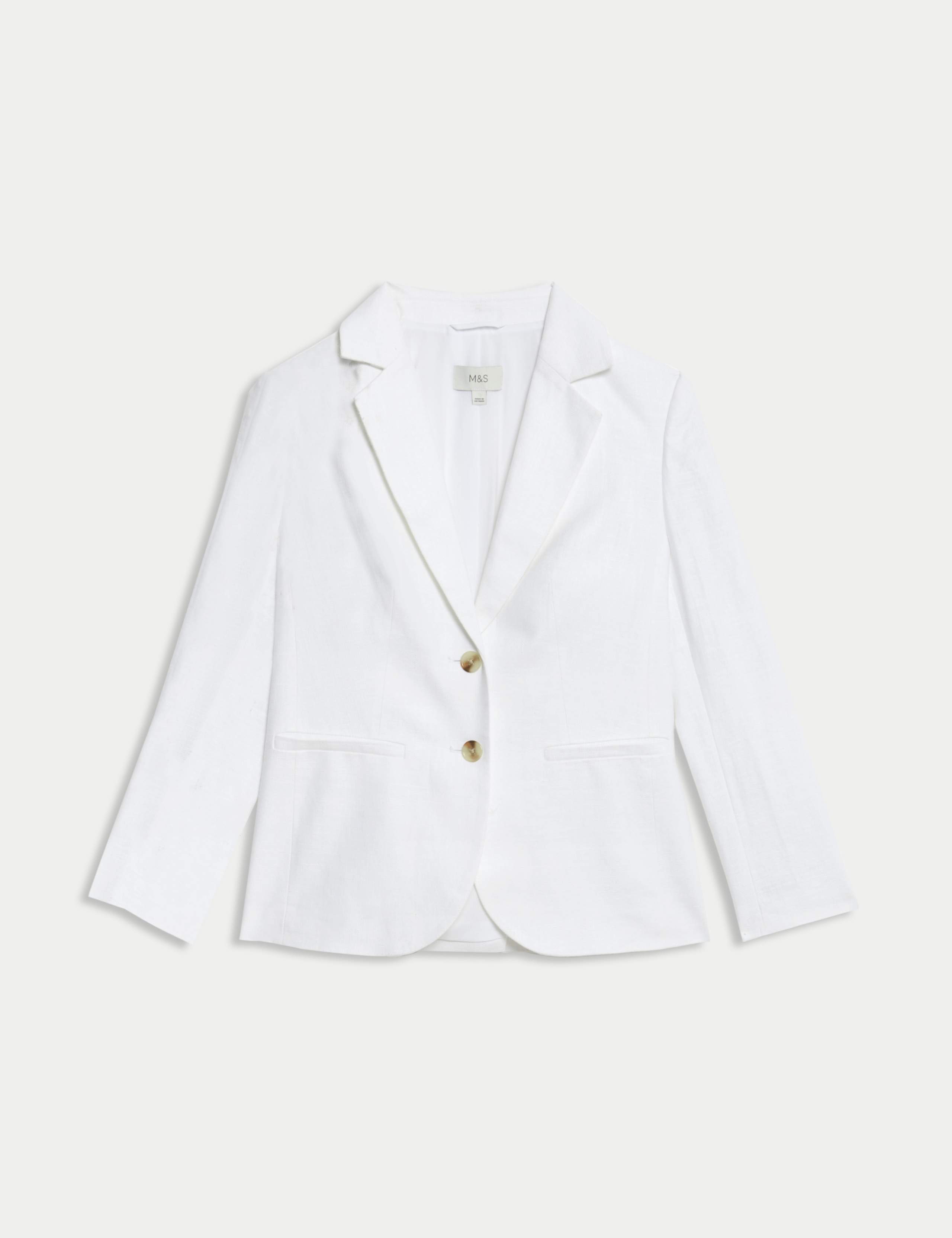 Linen Rich Single Breasted Blazer