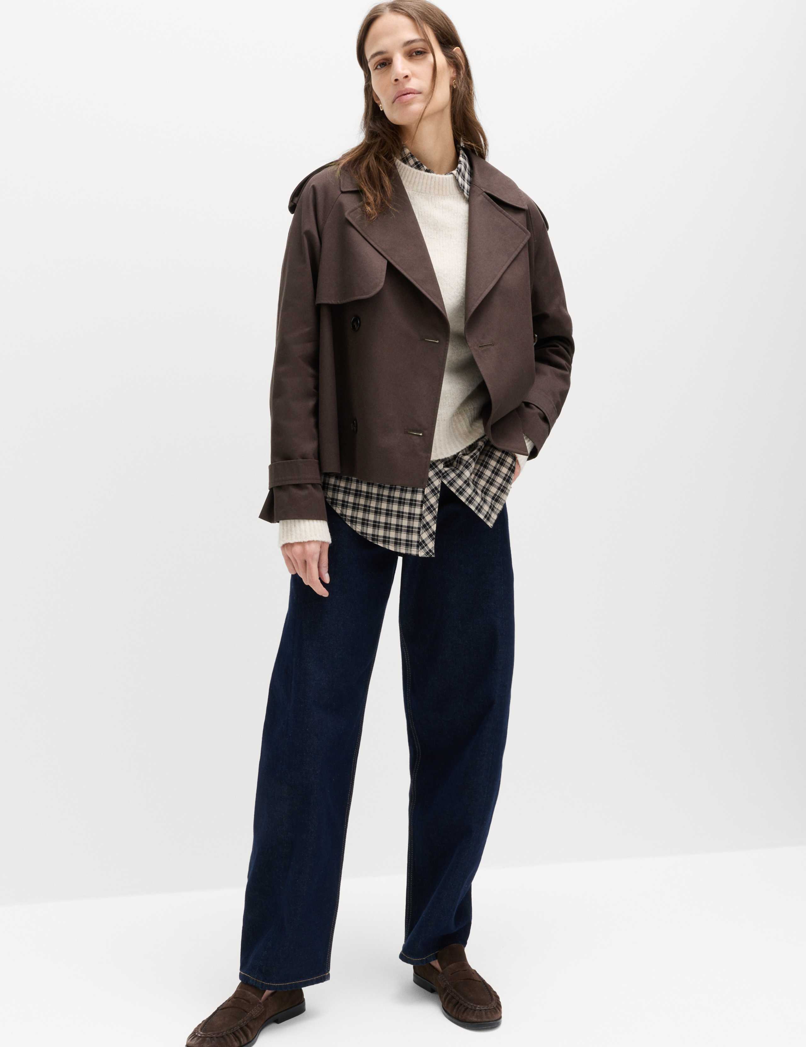 Pure Cotton Short Trench Coat