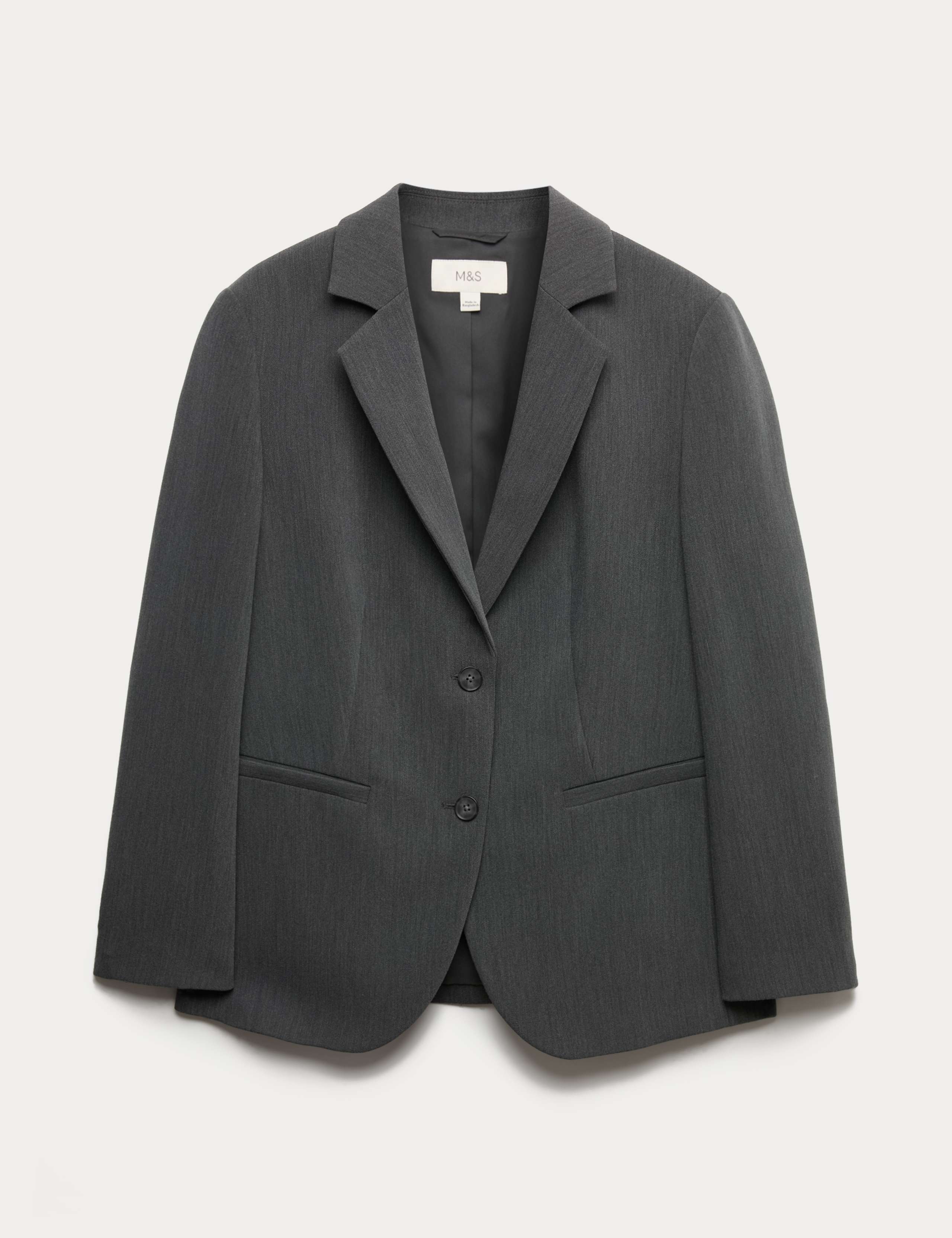Relaxed Tailored Single-Breasted Blazer