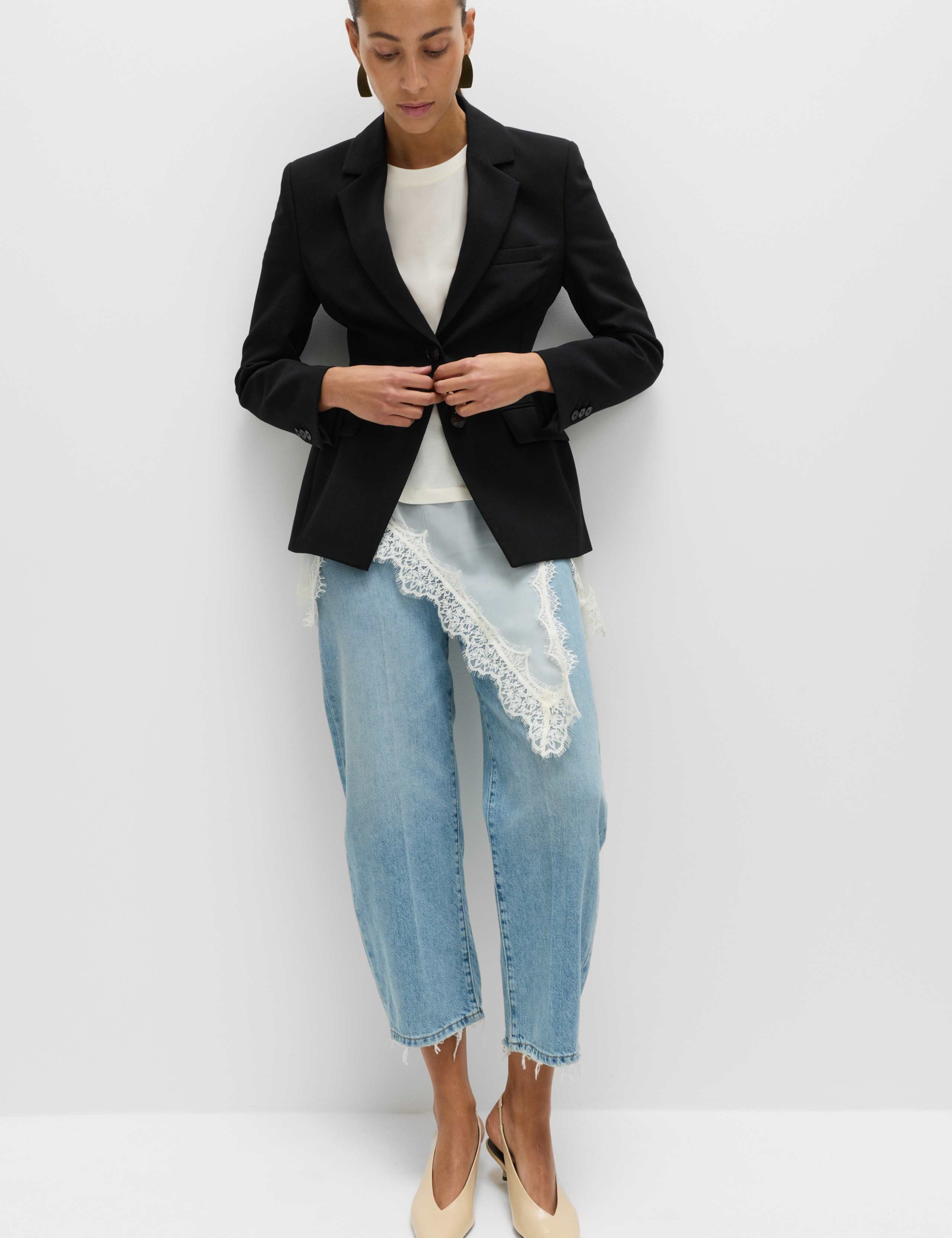 Tailored Cinched Waist Blazer