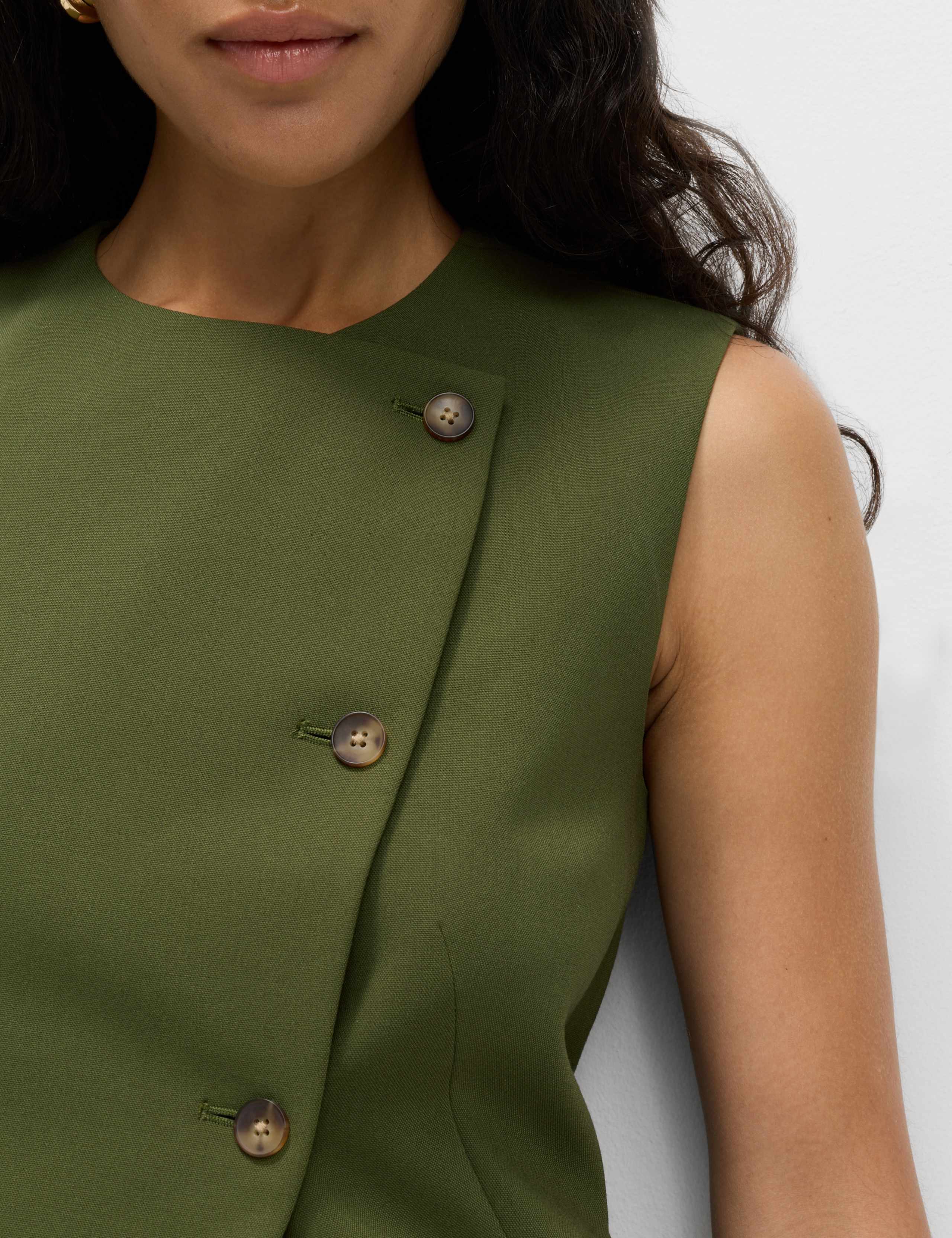 Panelled Asymmetric Waistcoat