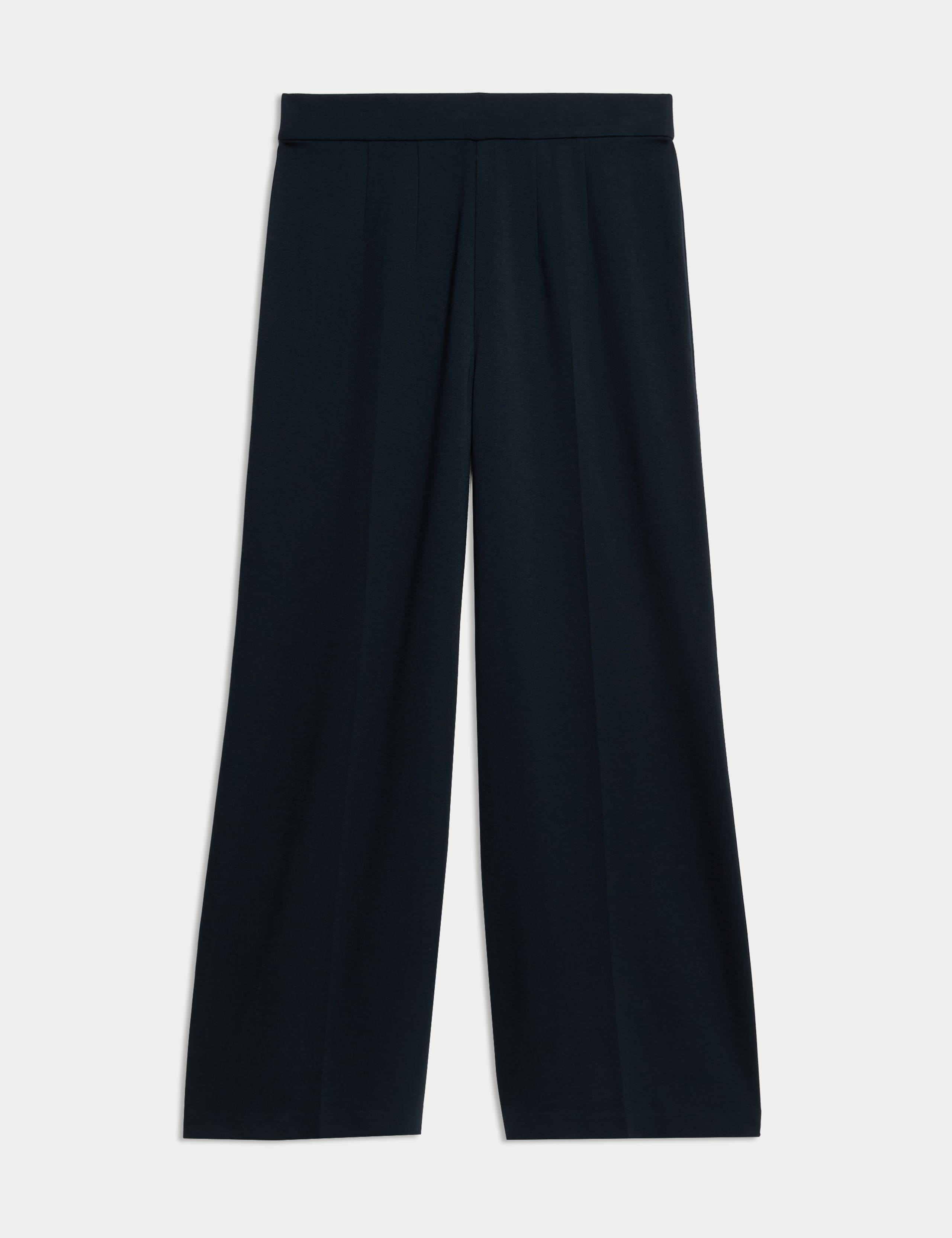 Jersey Wide Leg Trousers with Stretch