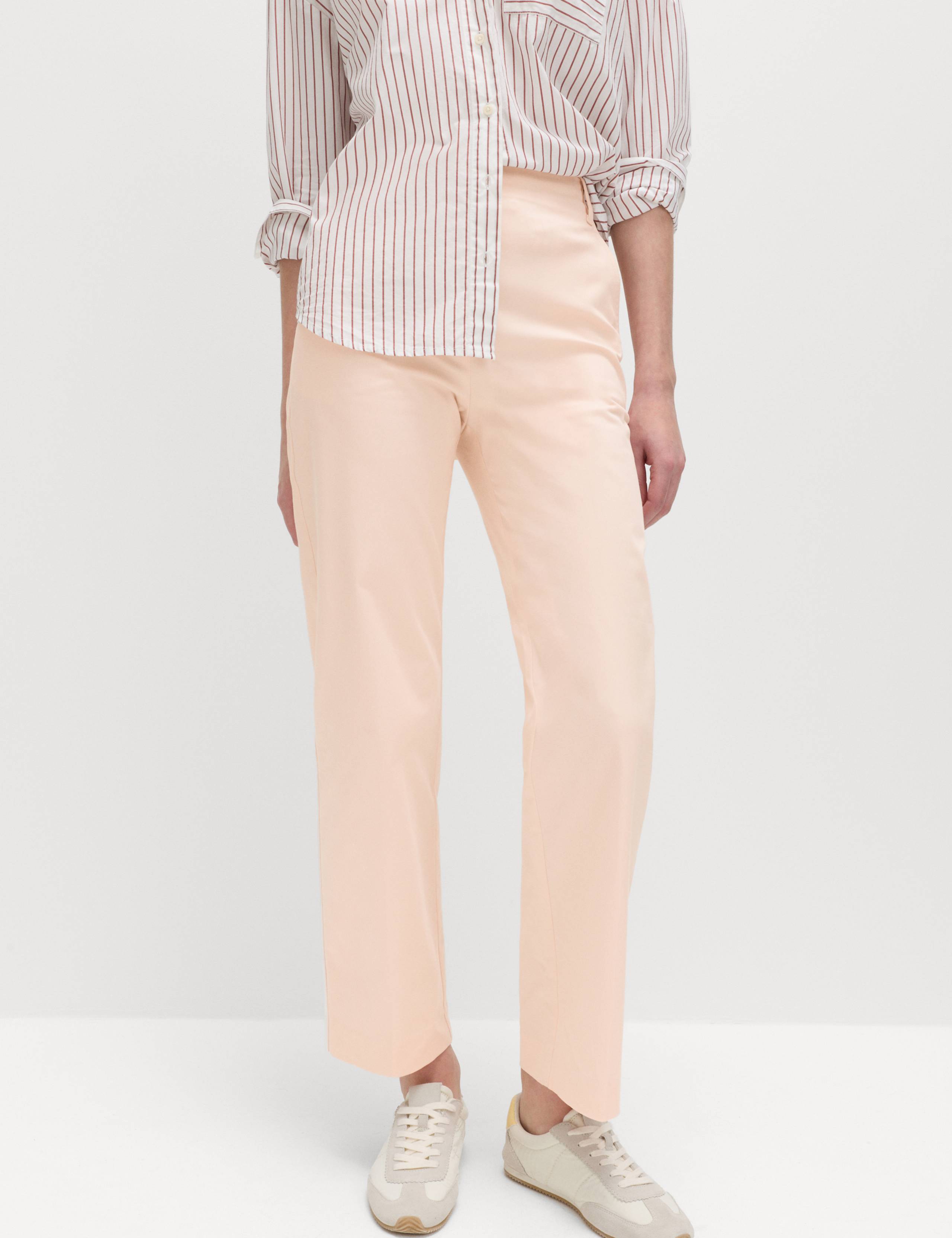 Cotton Rich Straight Leg Trousers