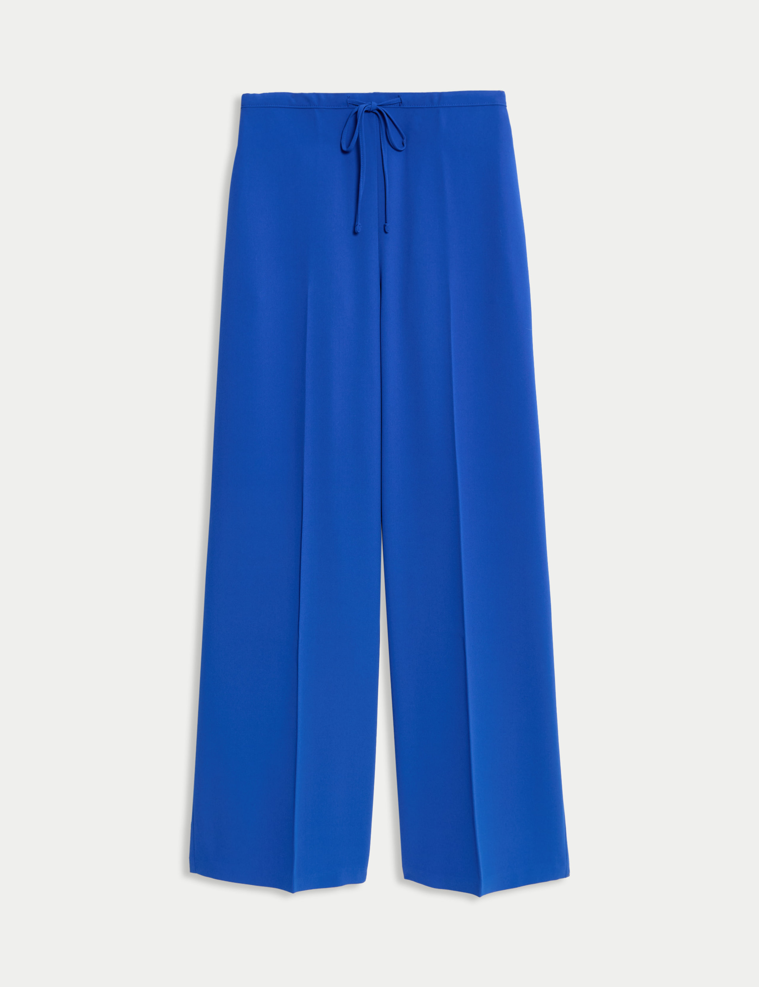 Crepe Elasticated Waist Wide Leg Trousers