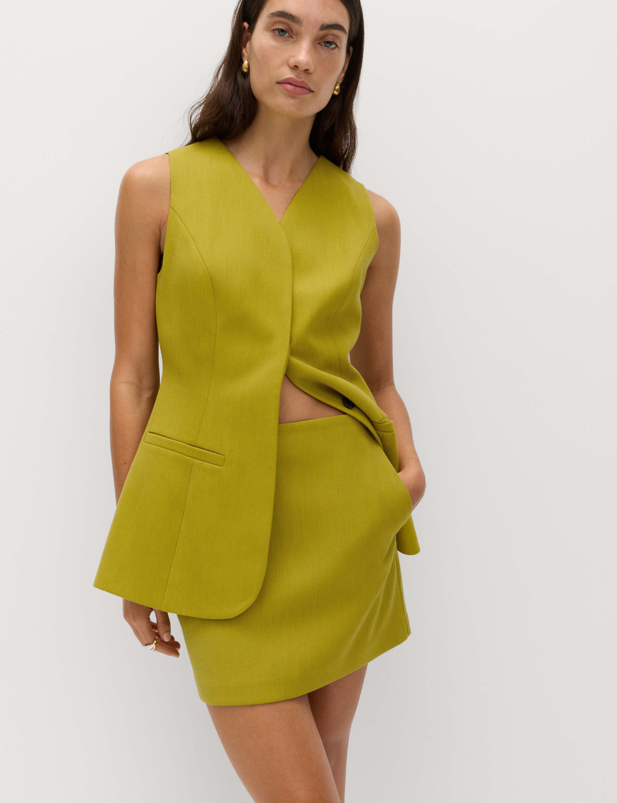 Straight Mini A-Line Skirt