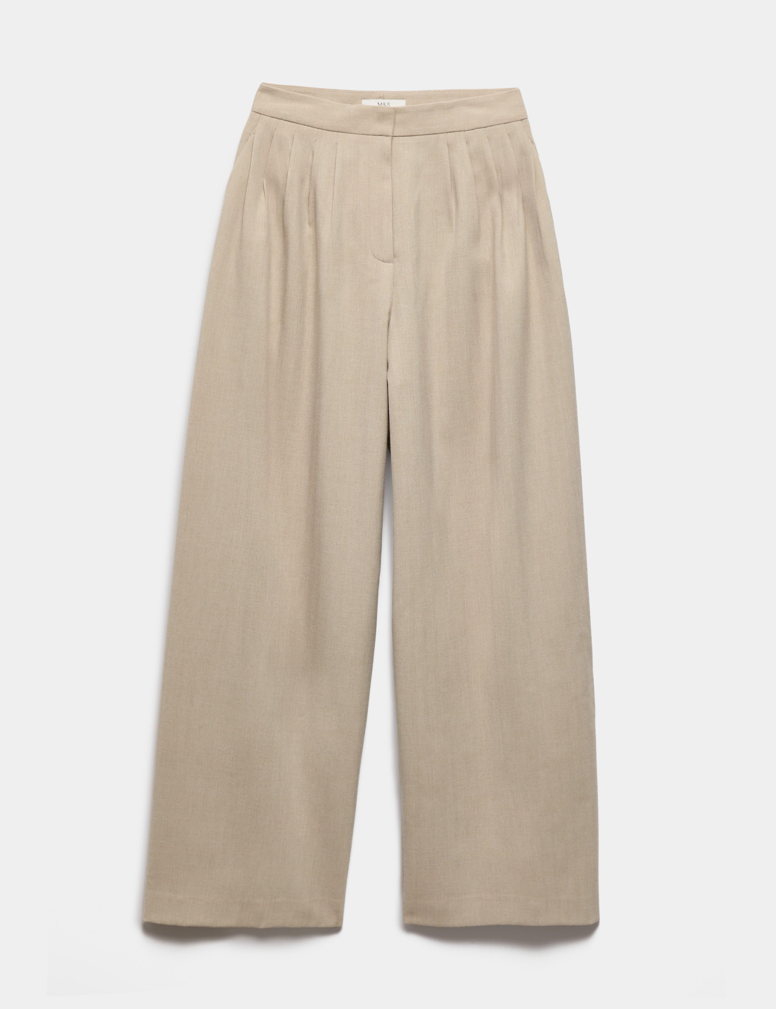 Multi Pleat Wide Leg Trousers