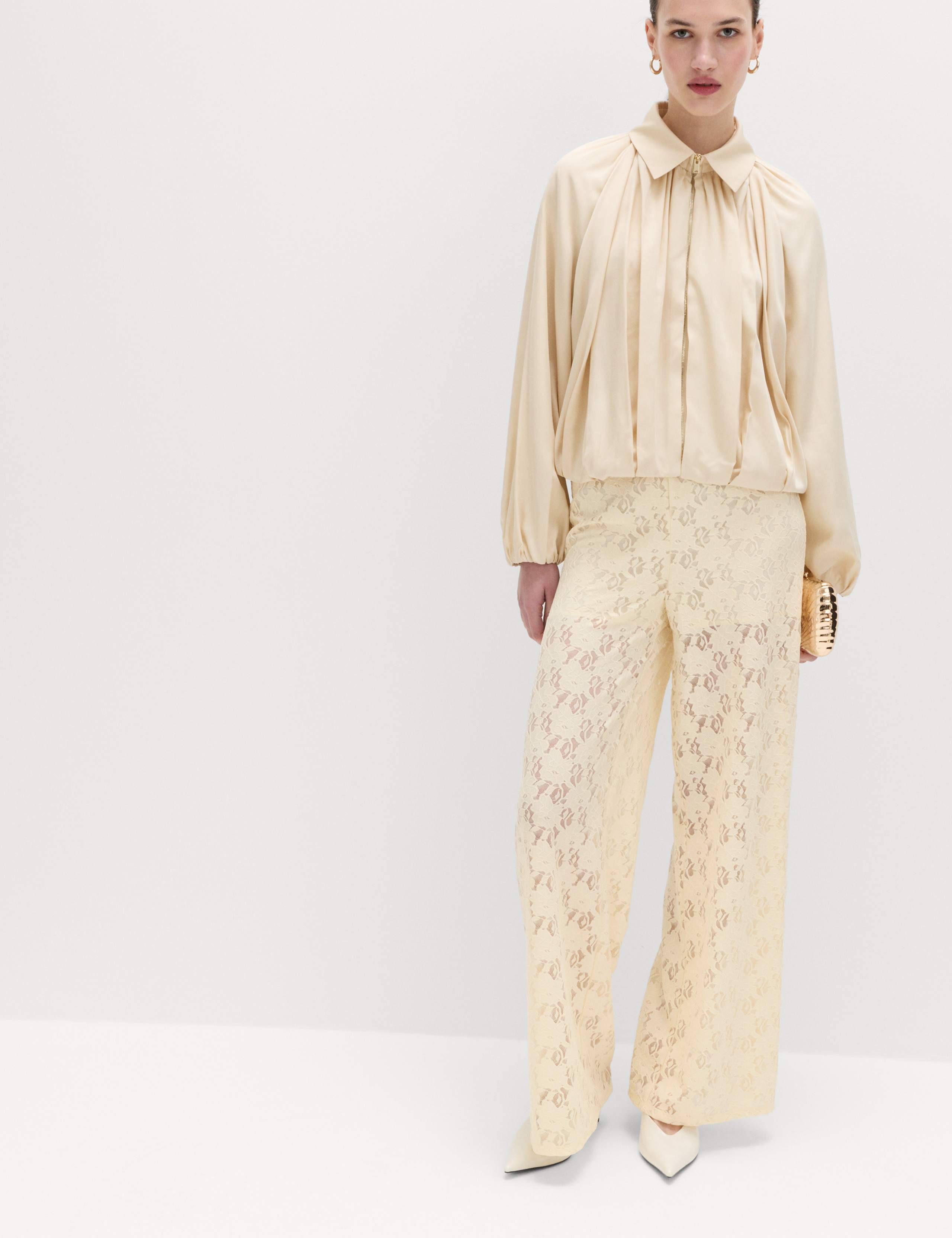 Lace Wide Leg Trousers