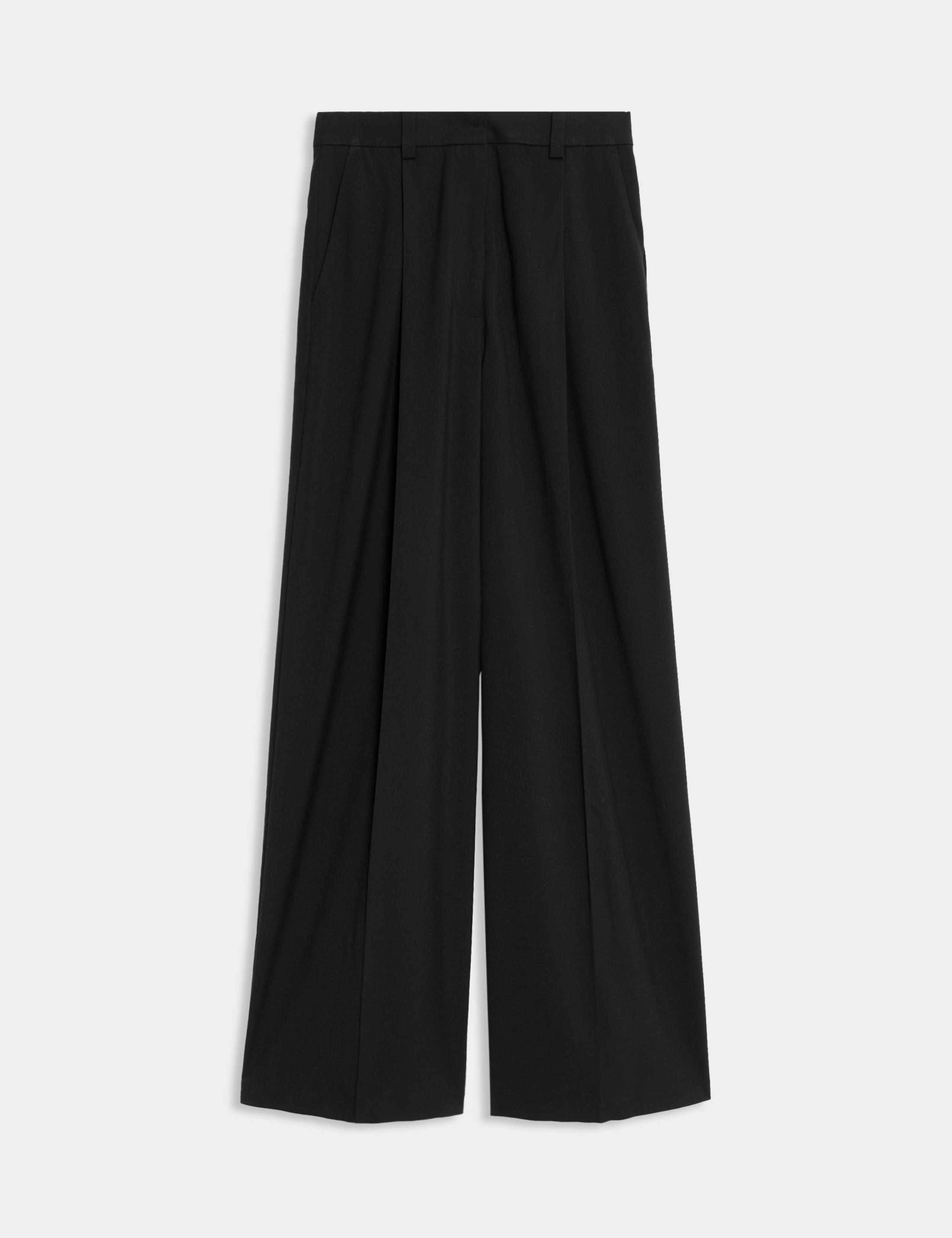 Pleated Wide Leg Trousers