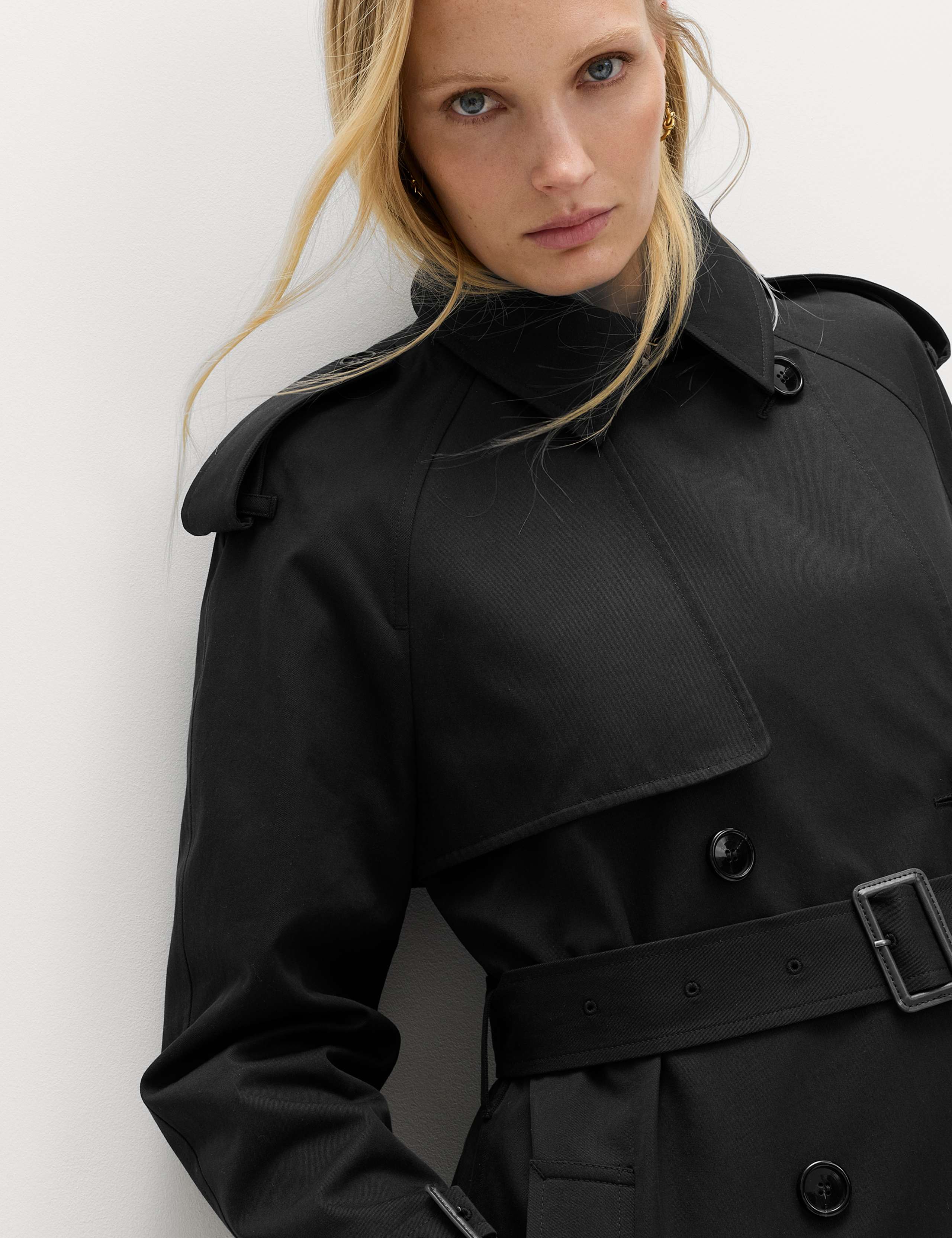 Pure Cotton Longline Trench Coat