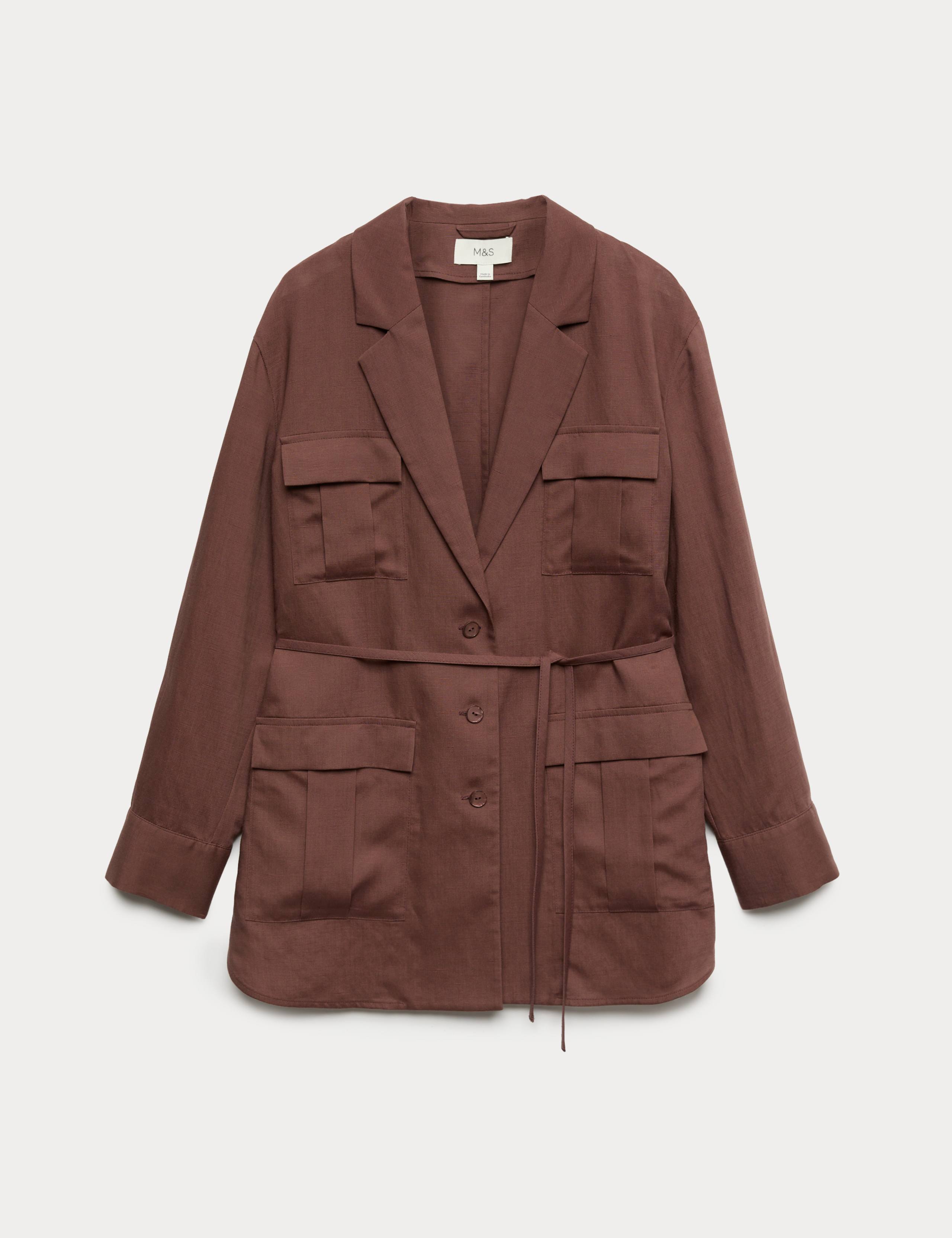 Utility Linen Blazer & palazzo Tro Set 3 of 6