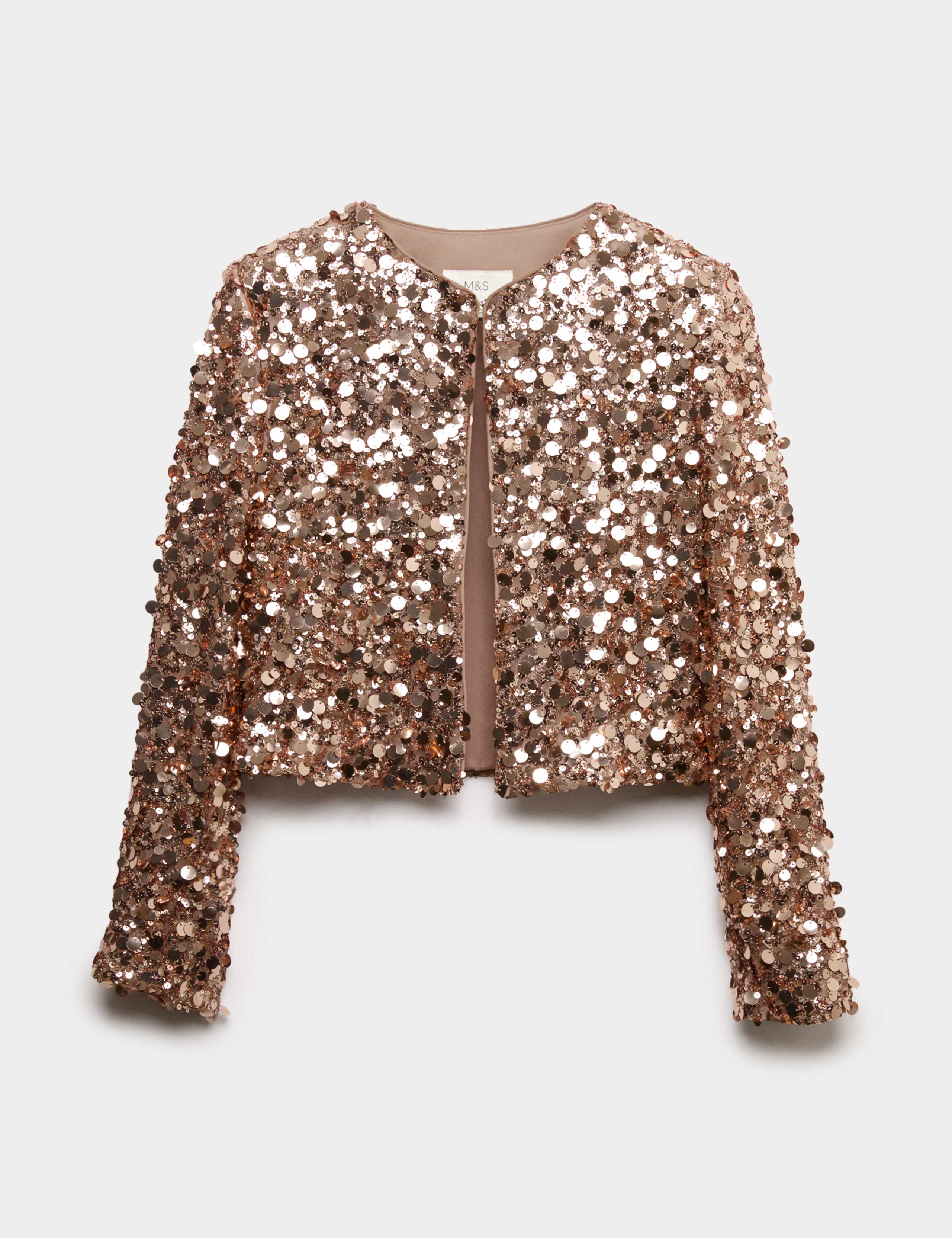 Sequin Cropped Jacket