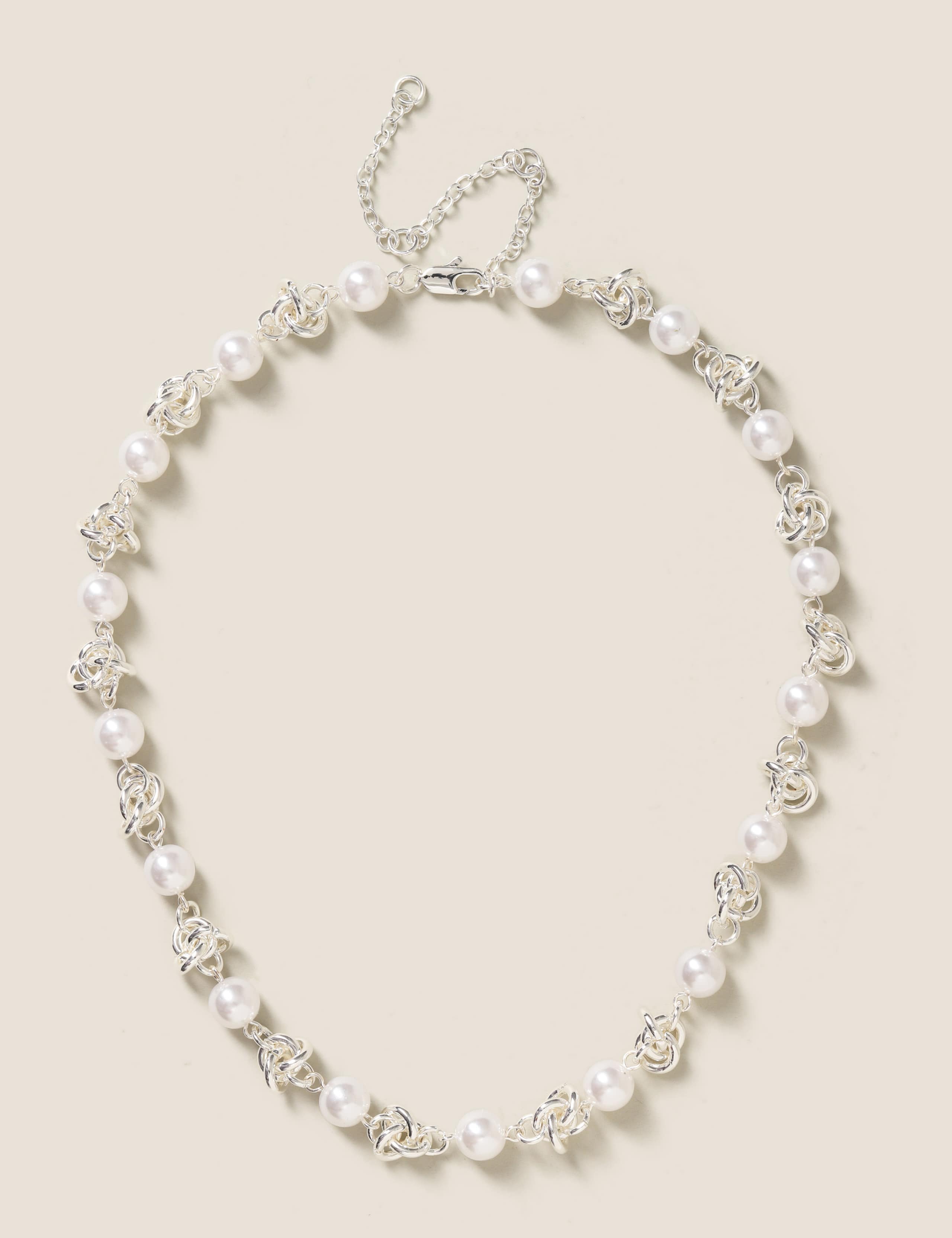 Pearl Knot Chain Necklace
