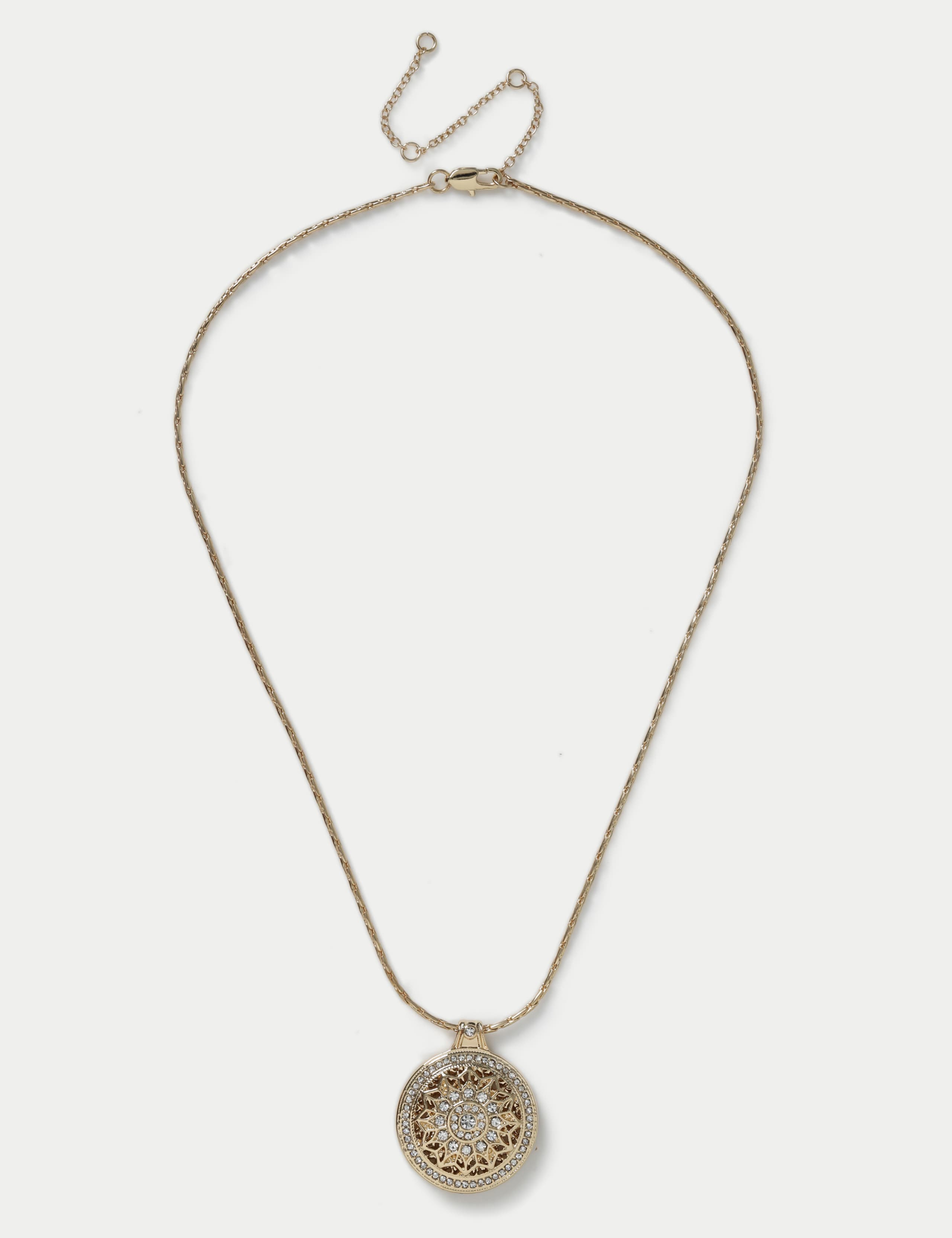 Scattered Embellished Disc Pendant