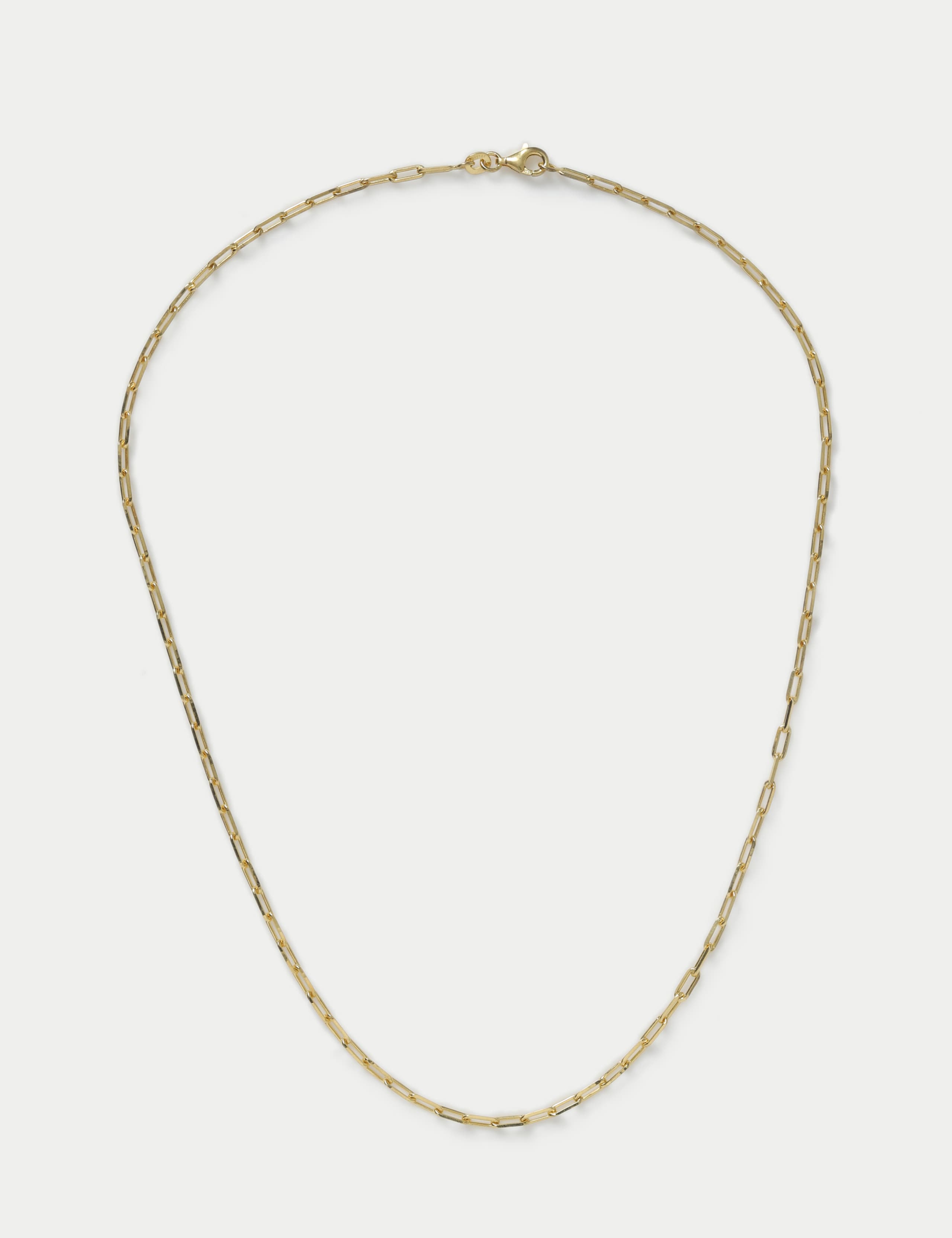 925 Sterling Silver Paper Clip Necklace