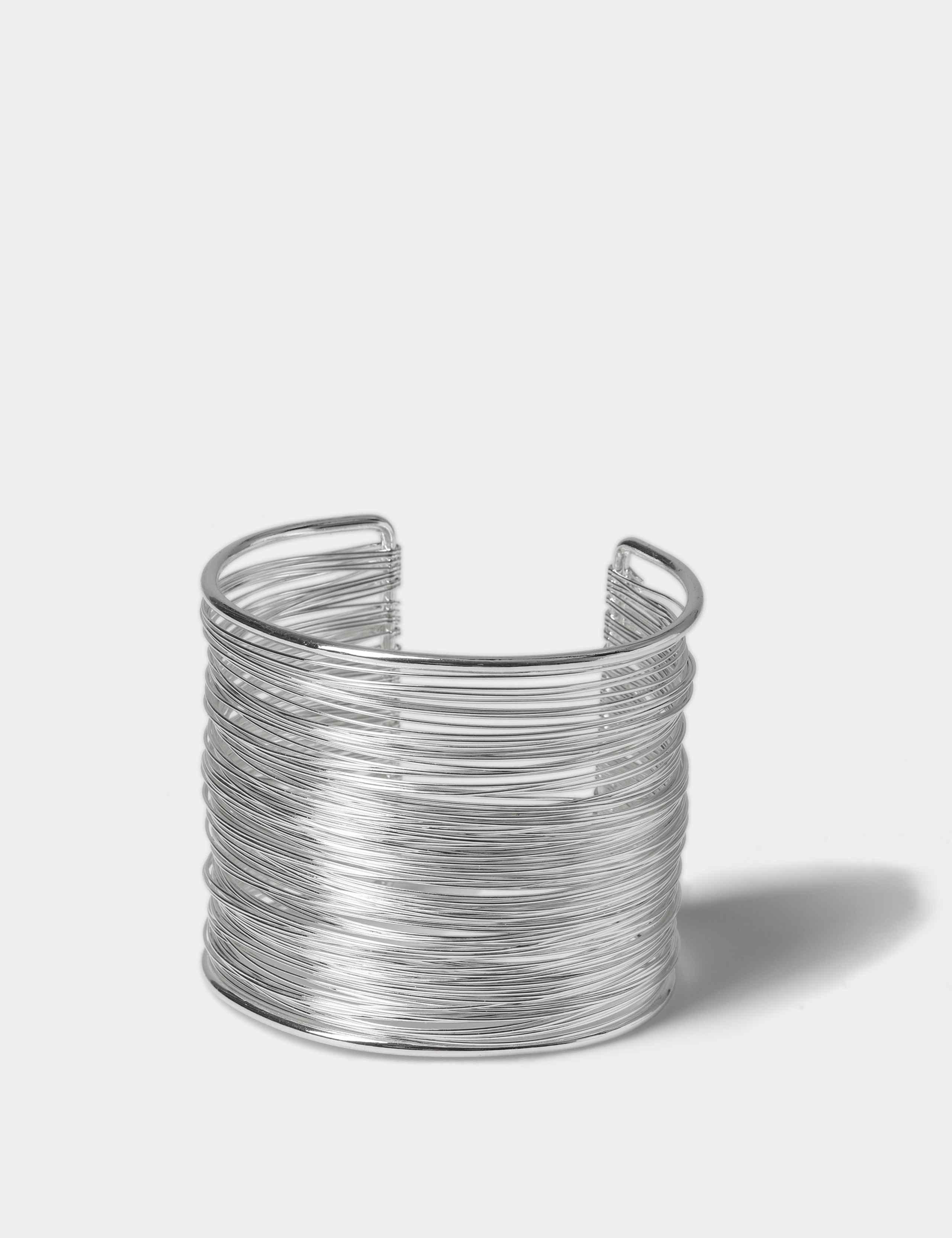 Silver Tone Wire Cuff