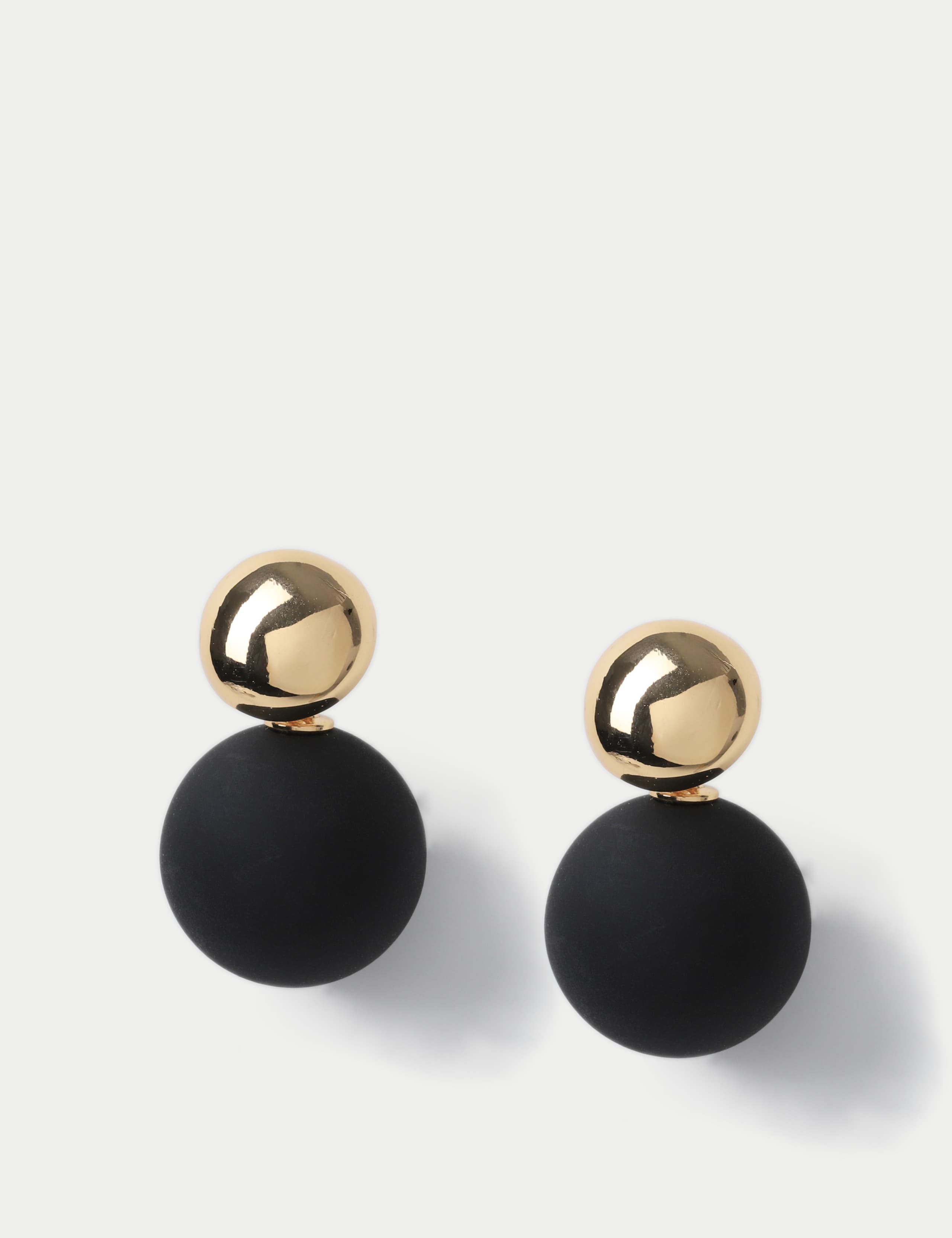 Black Sphere Stud Earring