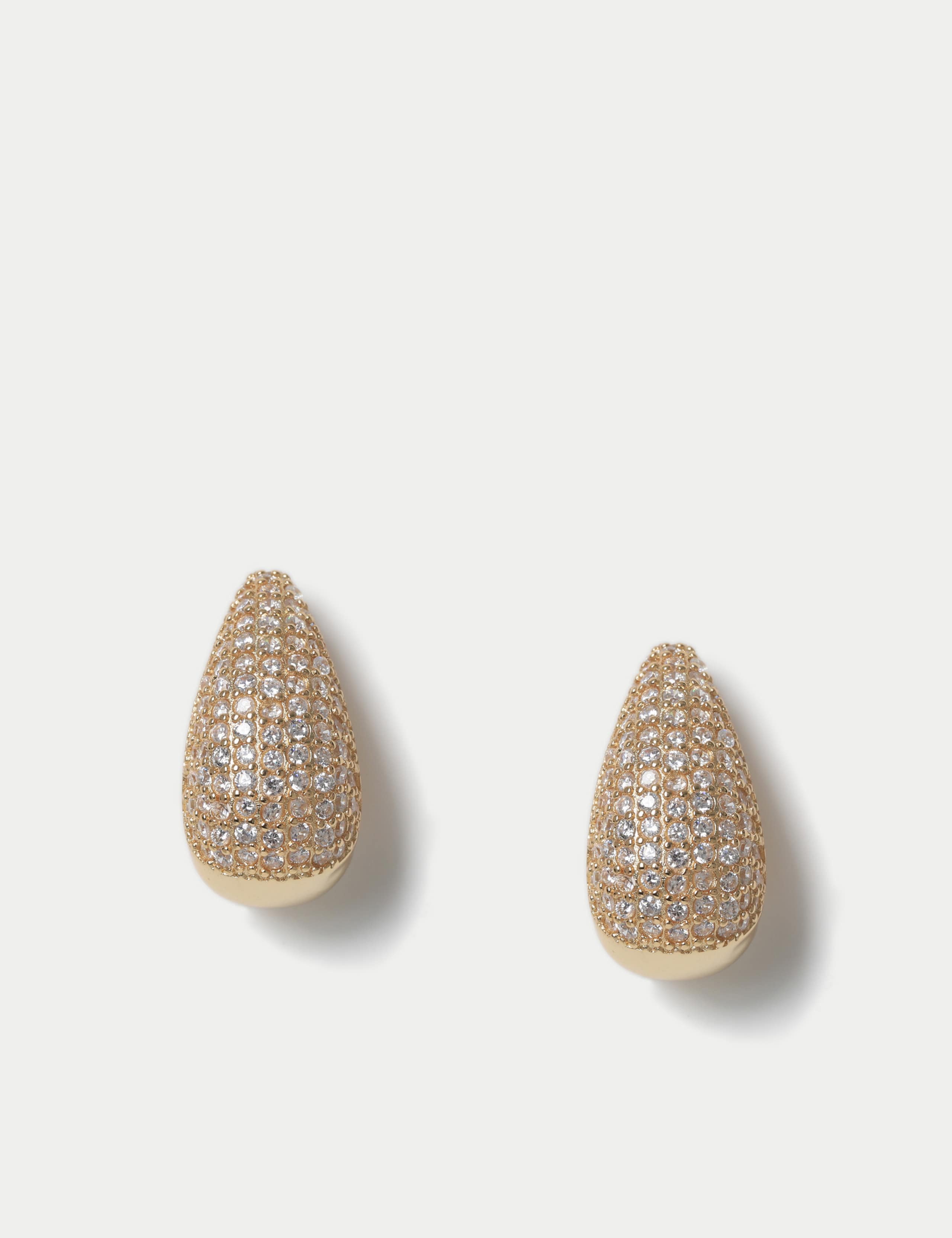 Rhinestone Tear Drop Earring