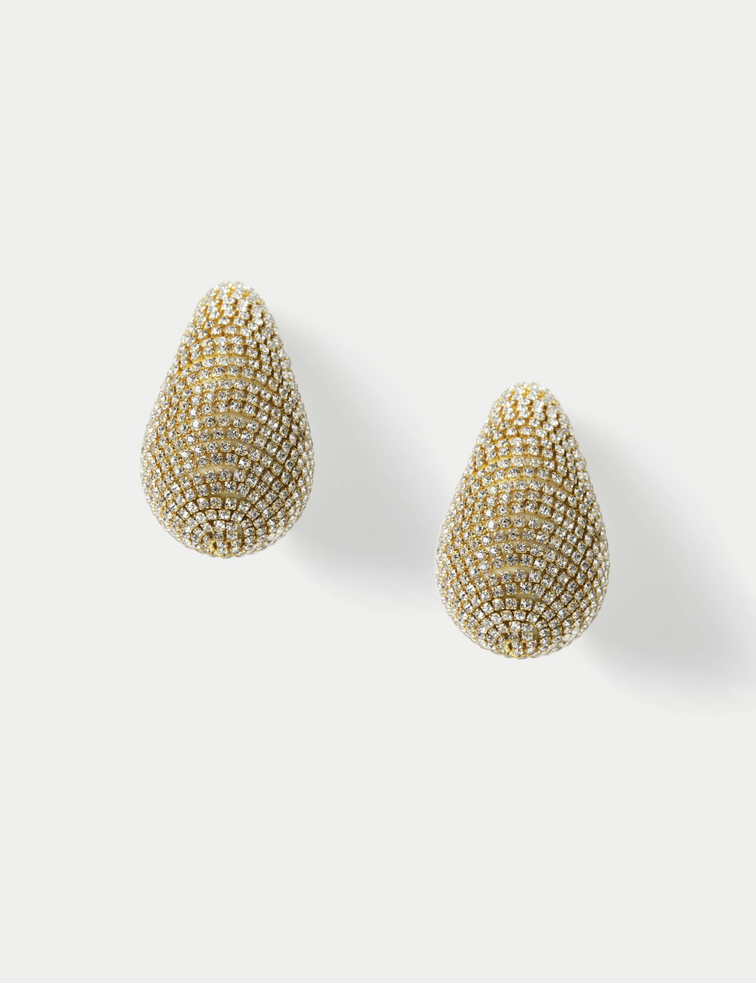 Maxi Embellished Tear Drop Earring