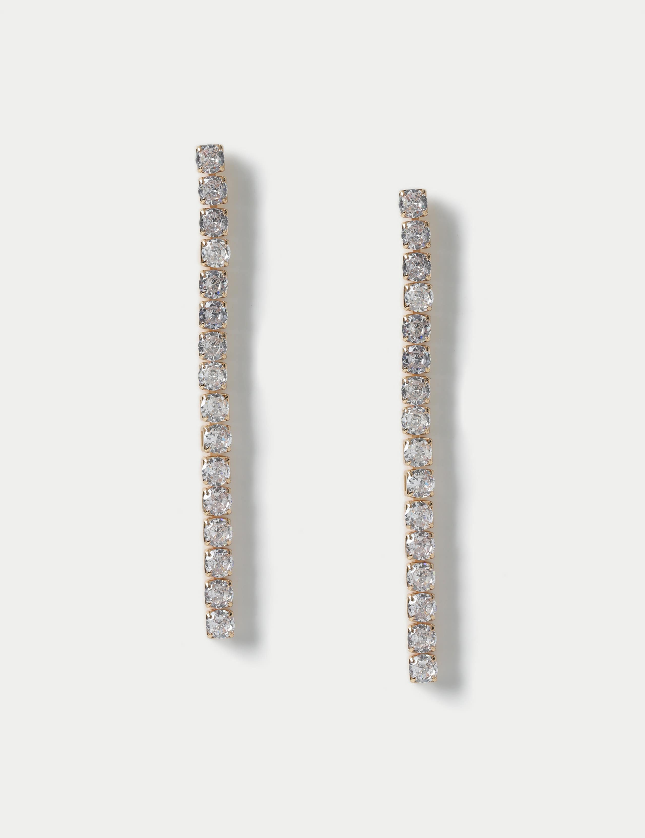 Cubic Zirconia Tennis Drop Earring