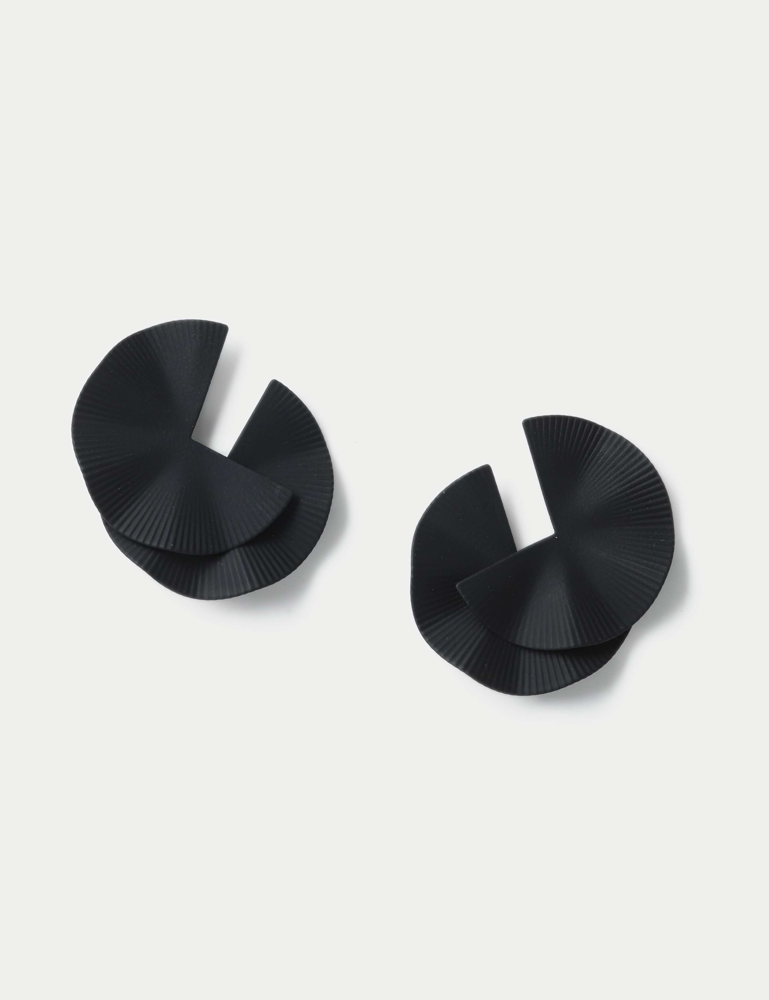 Matte Black Oversized Shape Earrings