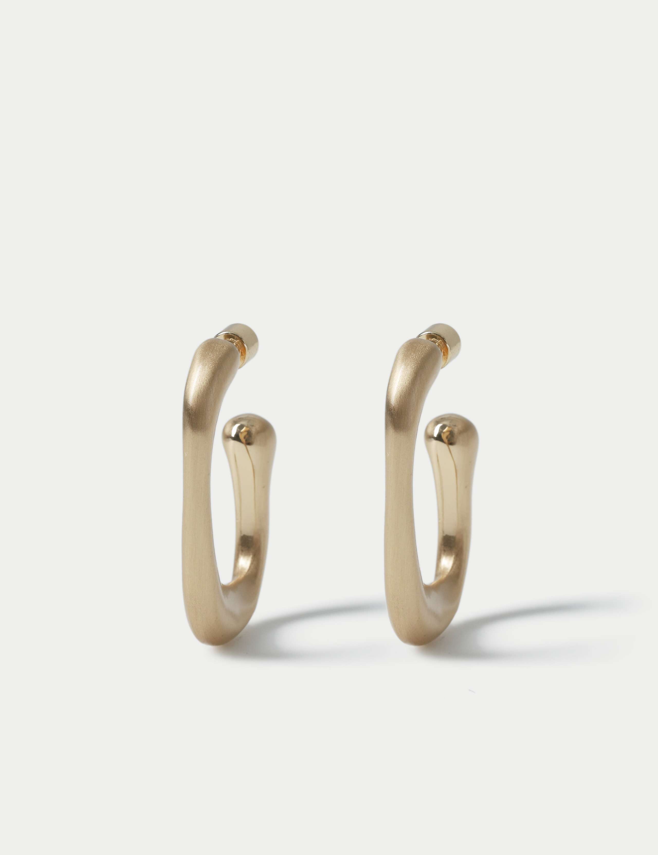 Brushed Hoop Earrings