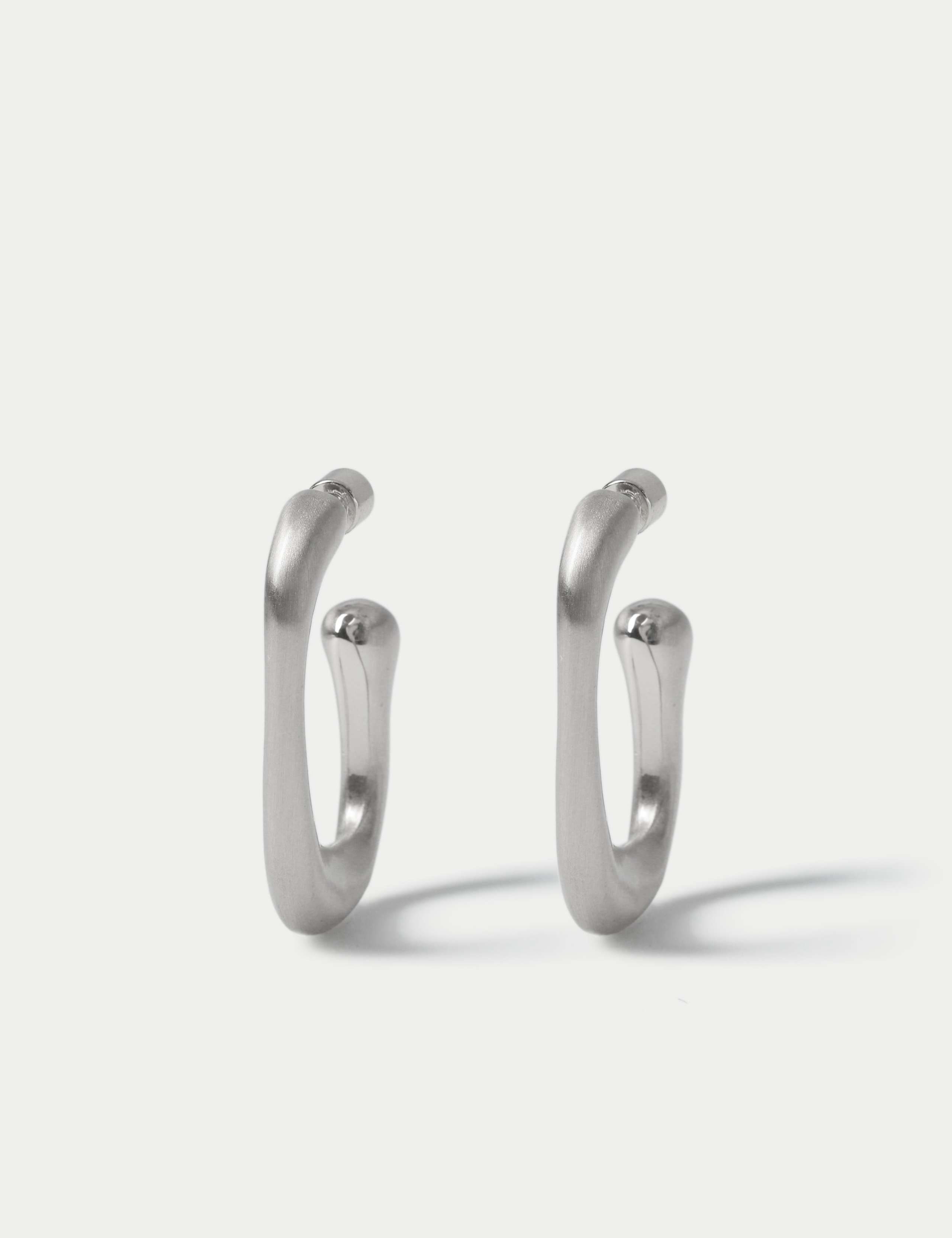 Brushed Hoop Earrings