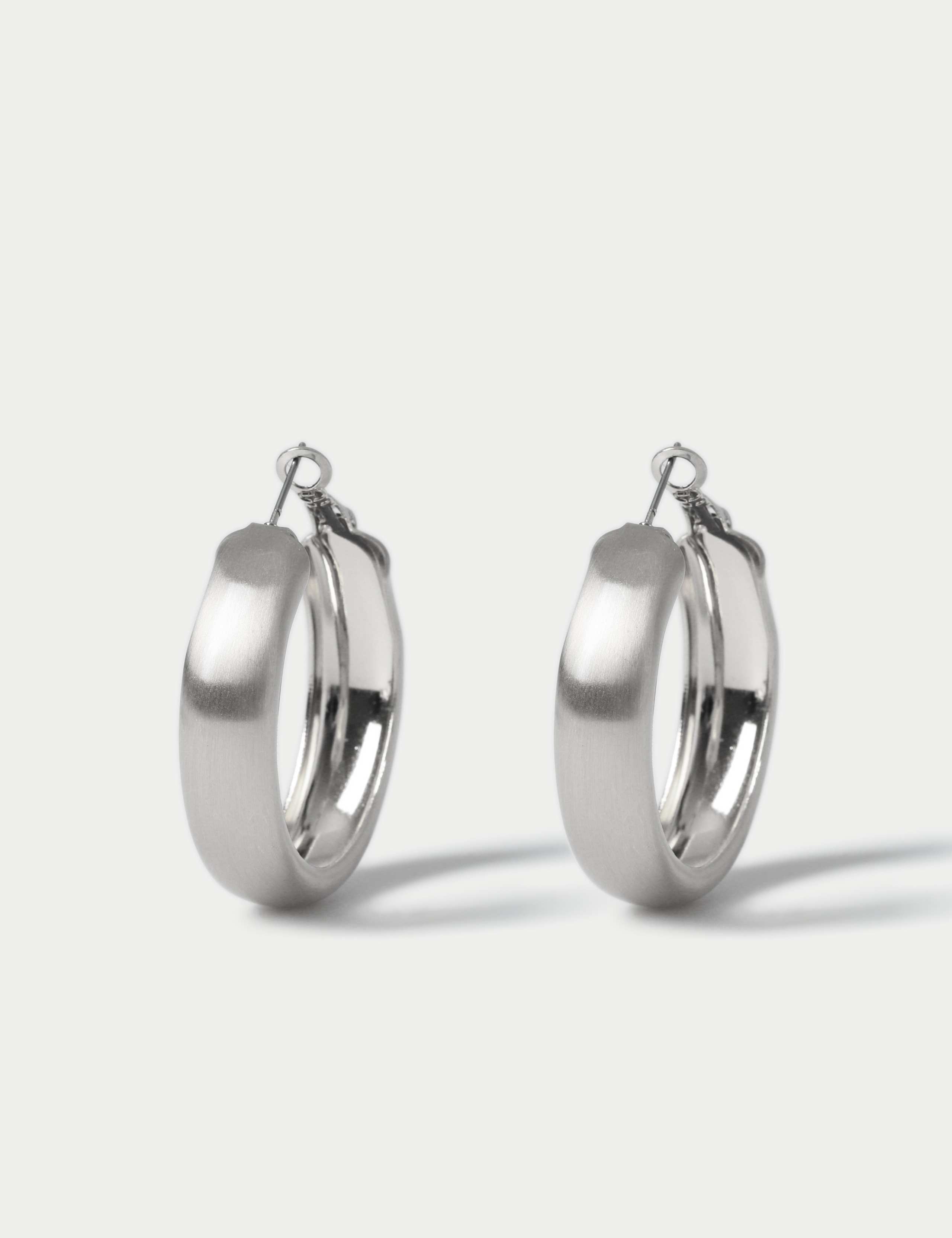 Brushed Hoop Earrings
