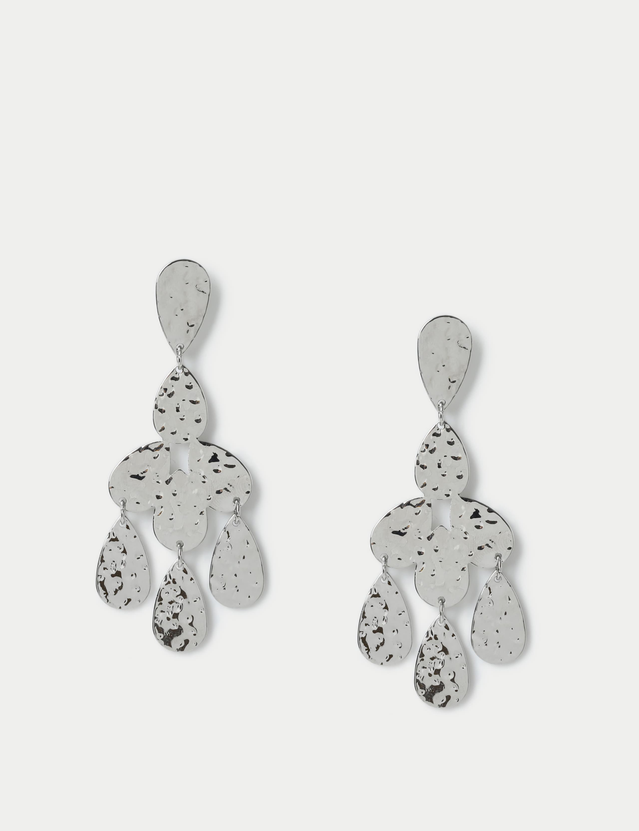 Hammered Droplet Detail Earrings