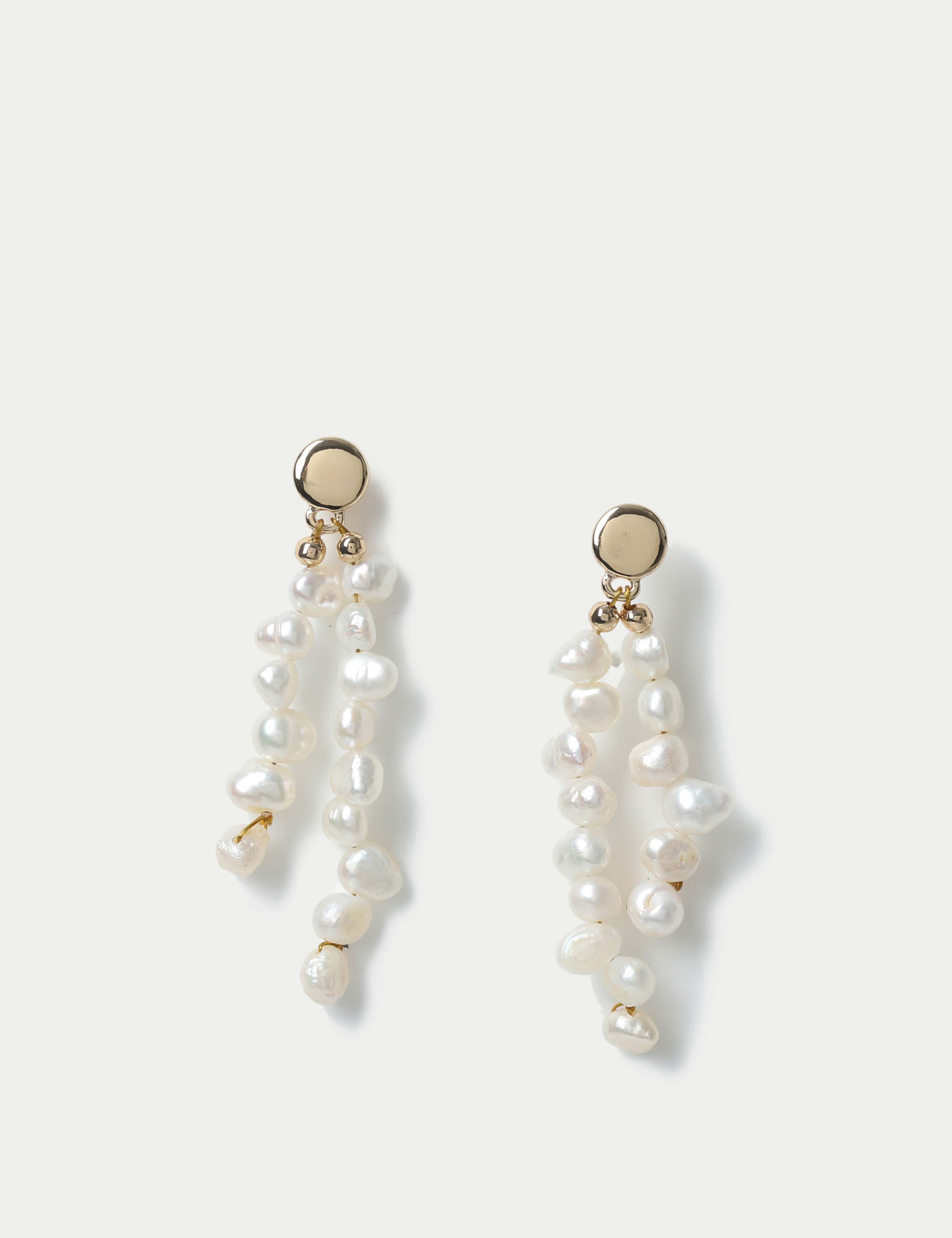 Scattered Fresh Water Pearl Drop Earrings