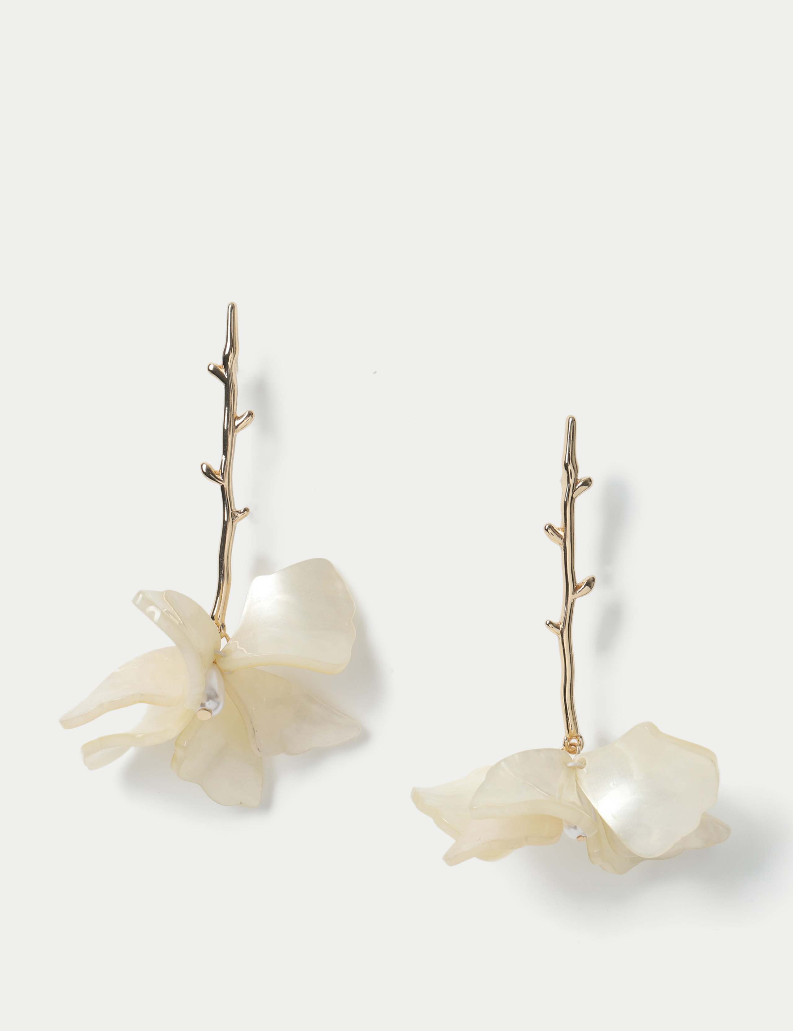 Floral Stick Drop Earrings
