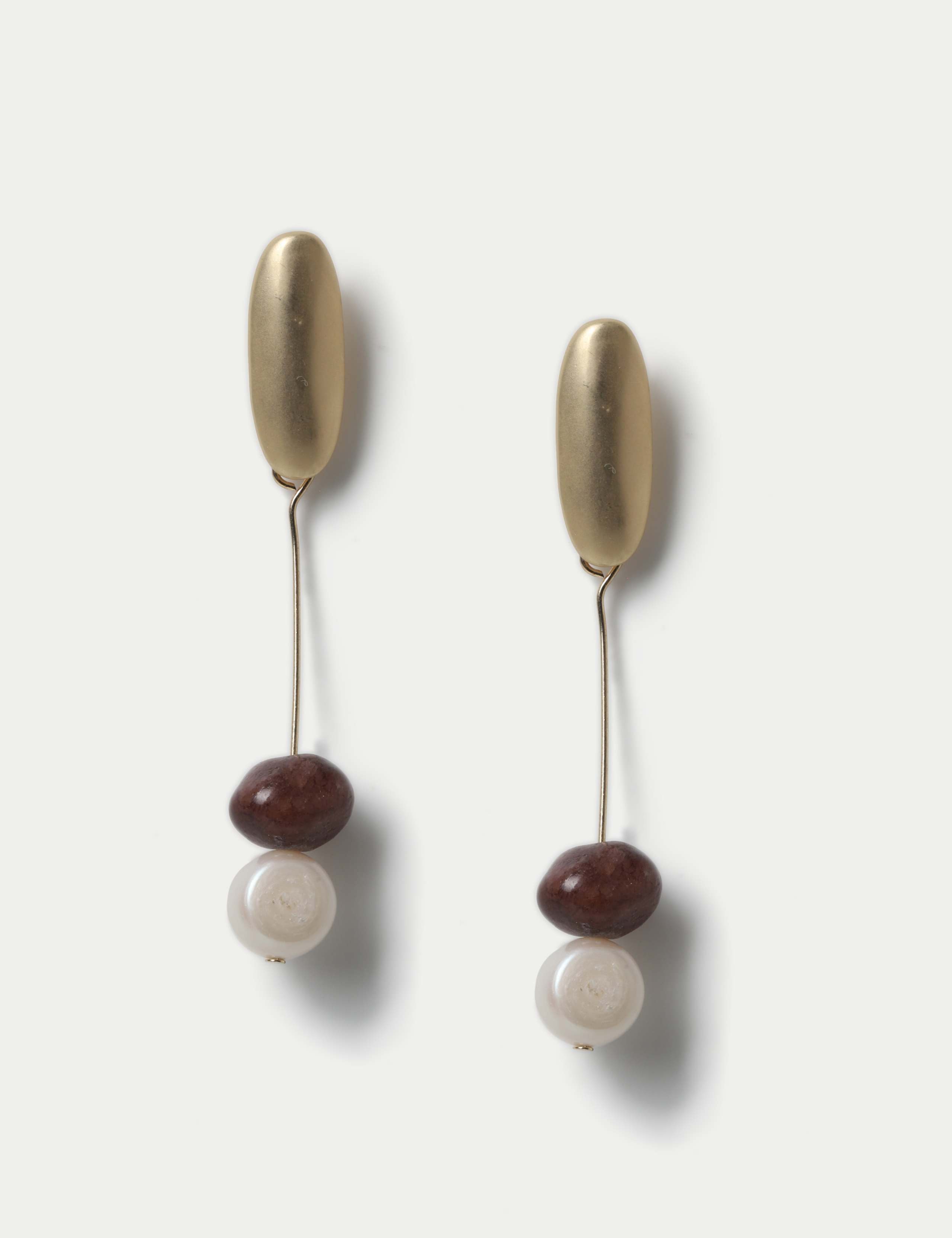 Natural Stone Drop Earrings