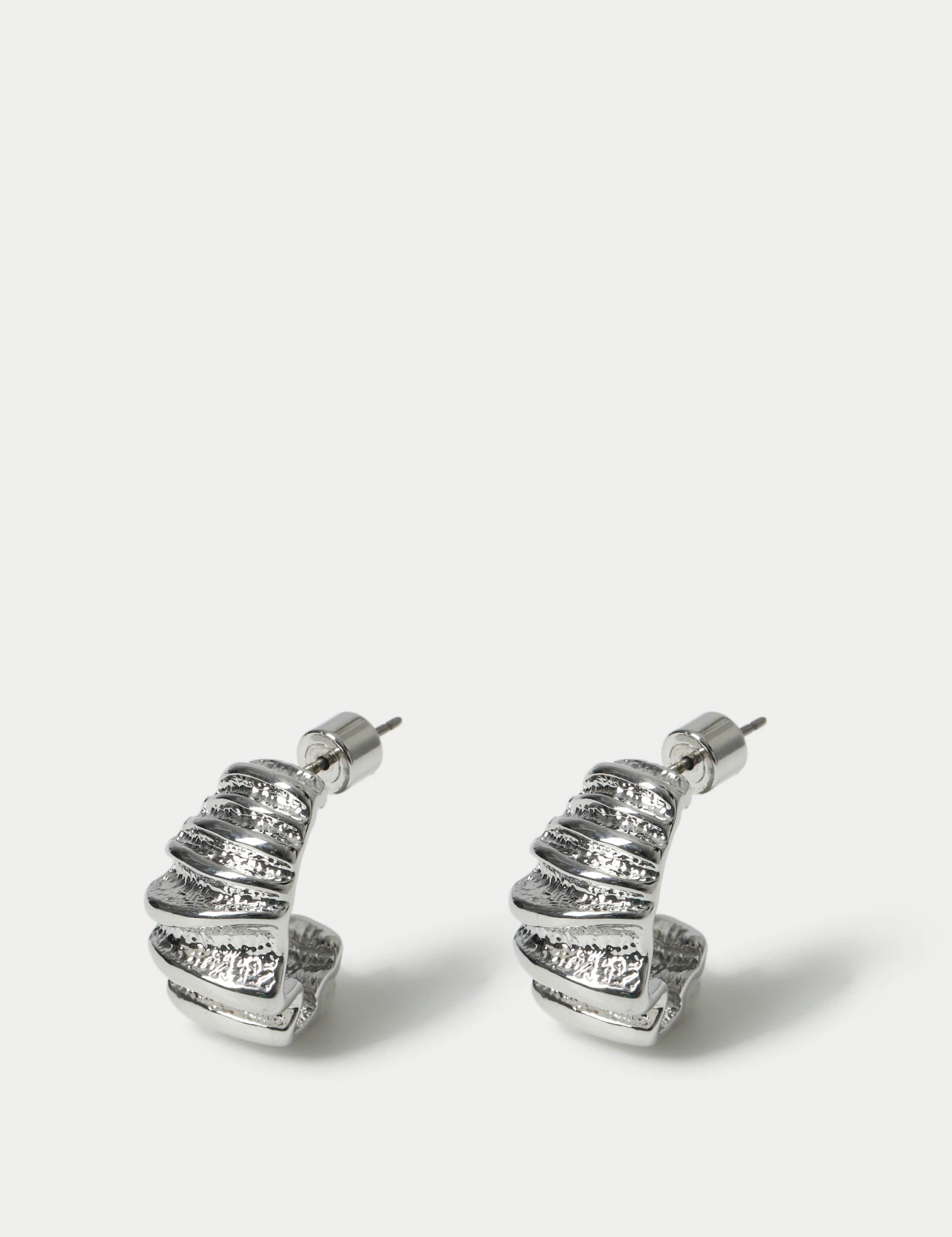 Mini Ridged Textured Hoops