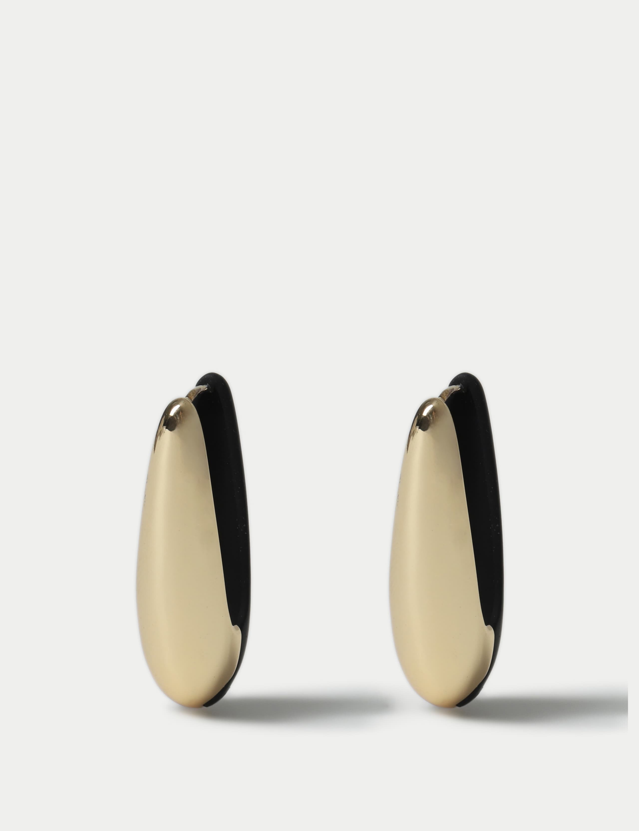 Powder Coat Oval Hinge Earrings