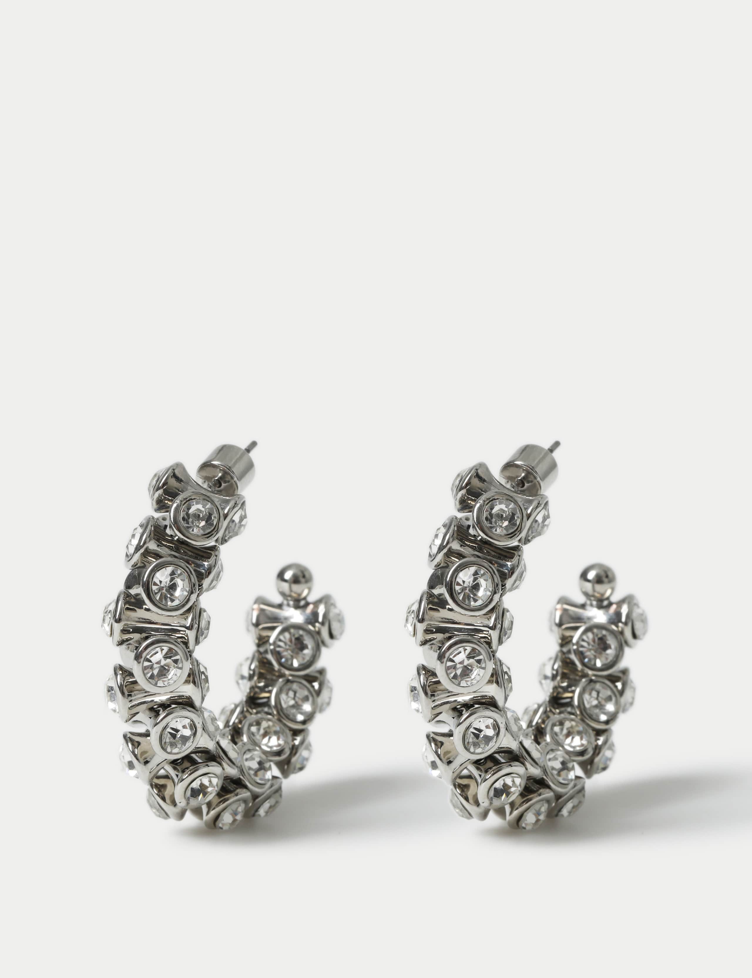 Rhinestone Hoop Earrings
