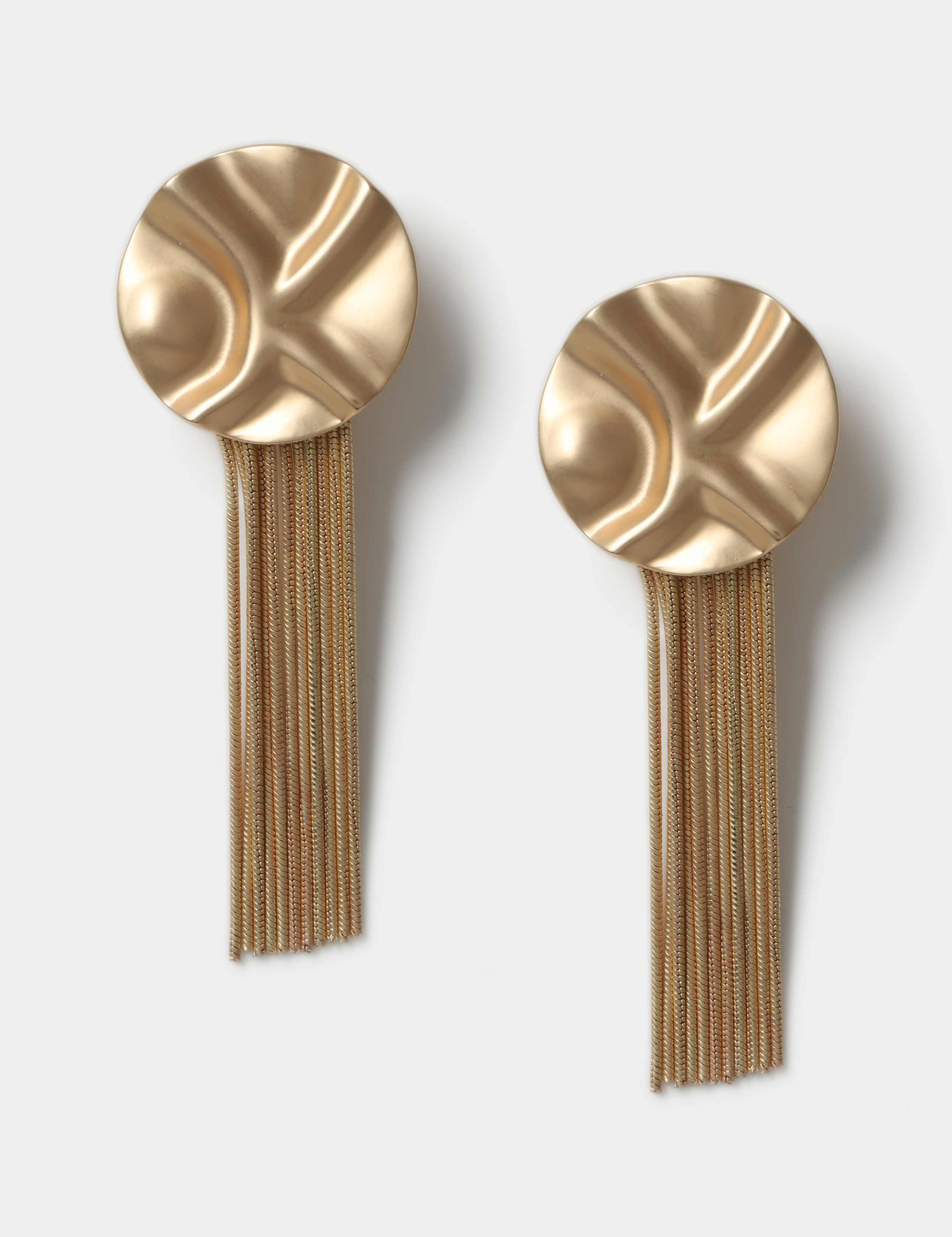 Disc and Tassel Detail Earrings