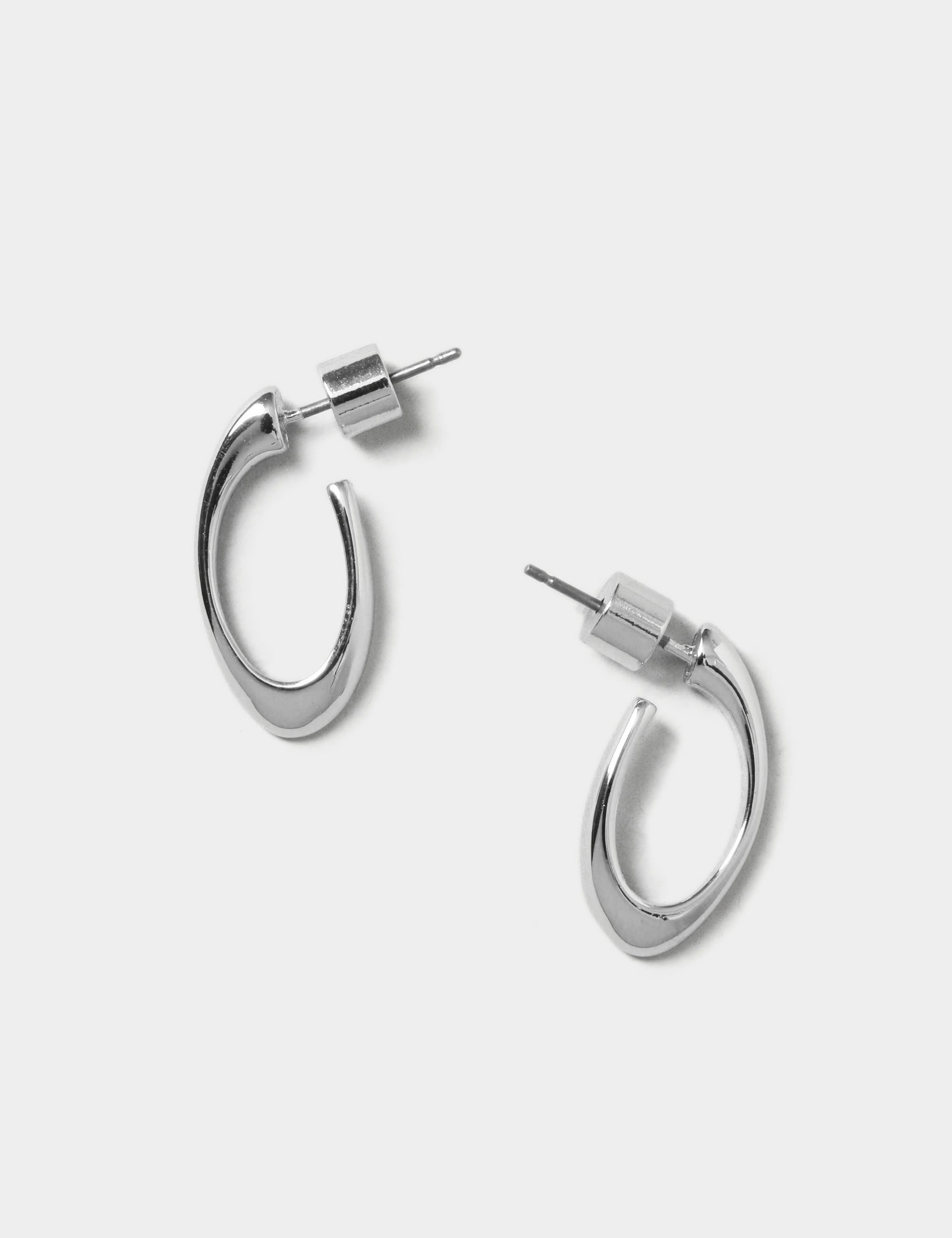 Oval Twist Hoop Earrings