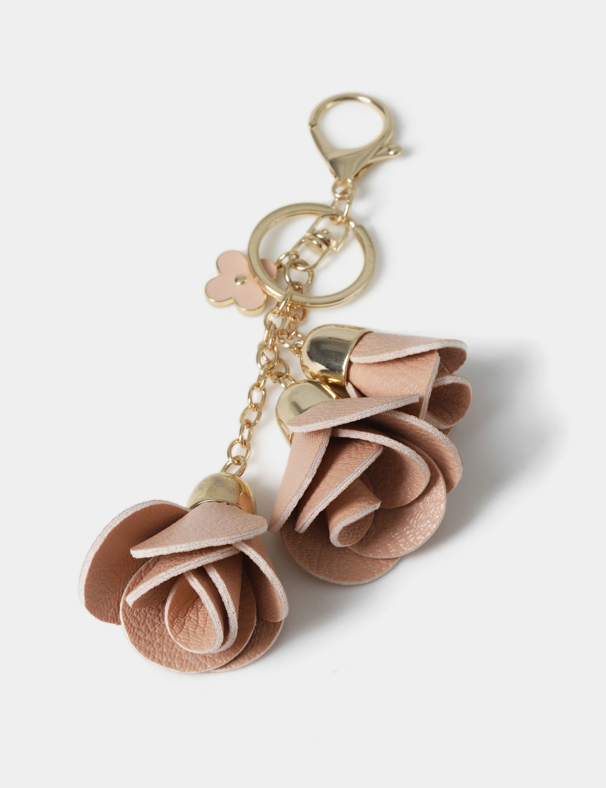 Red Rose Trio Bag Charm