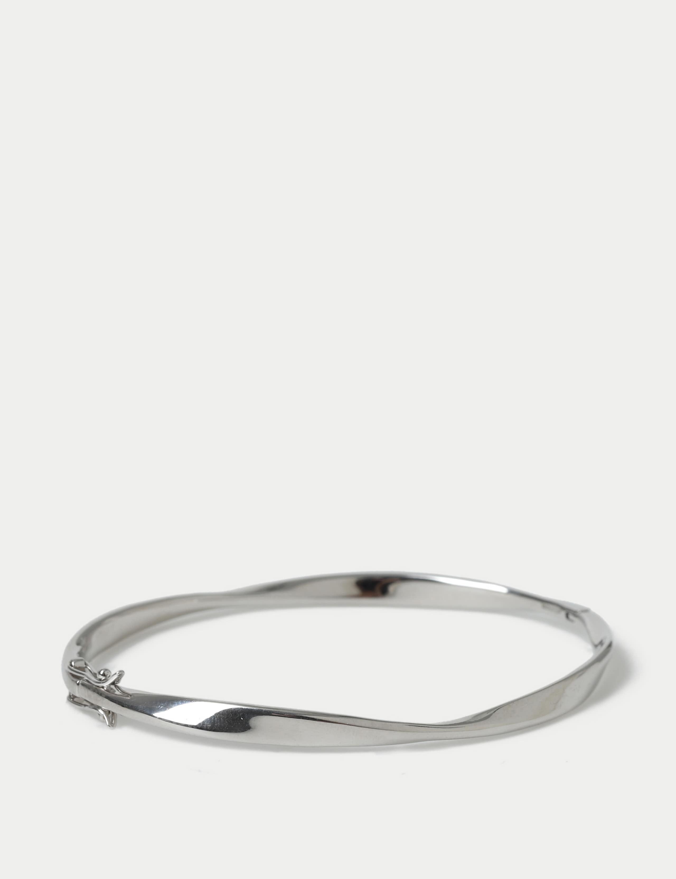 925 Sterling Silver Twist Bangle