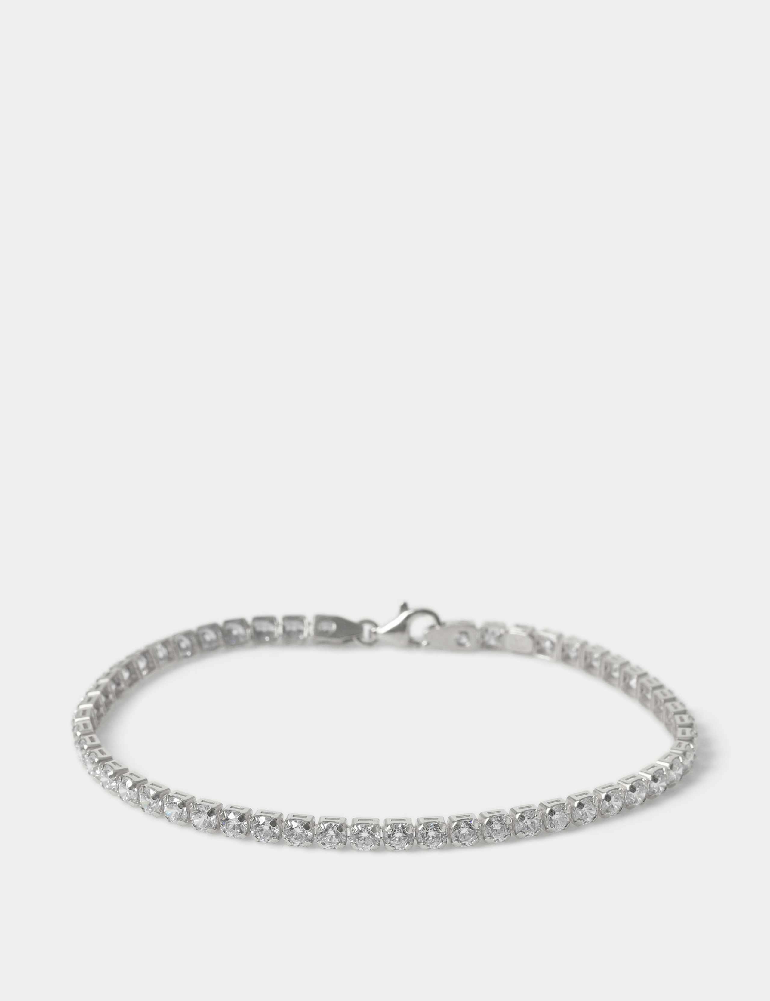 925 Sterling Silver Cubic Zirconia Tennis Bracelet