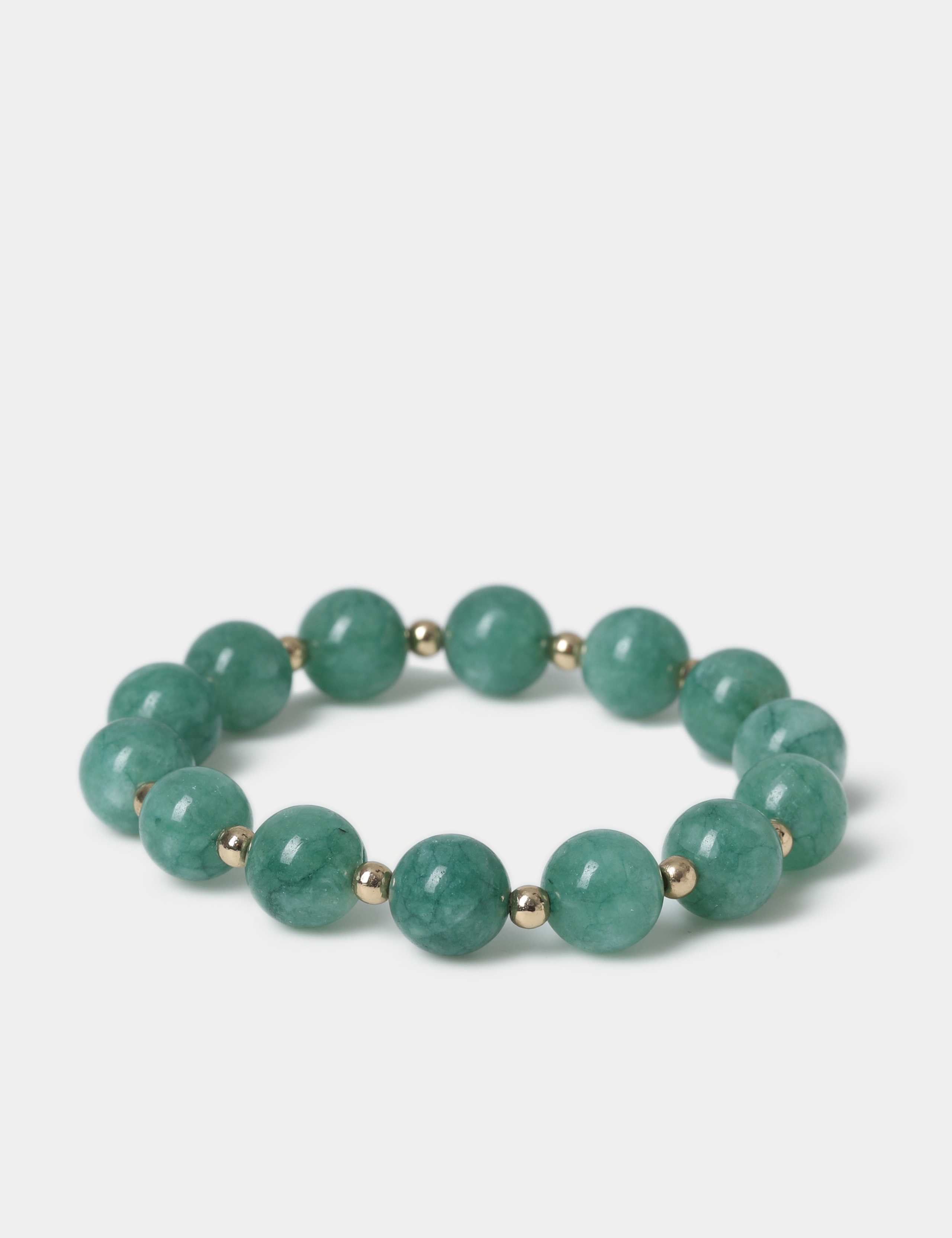 Semi Precious Jade Stretch Bracelet